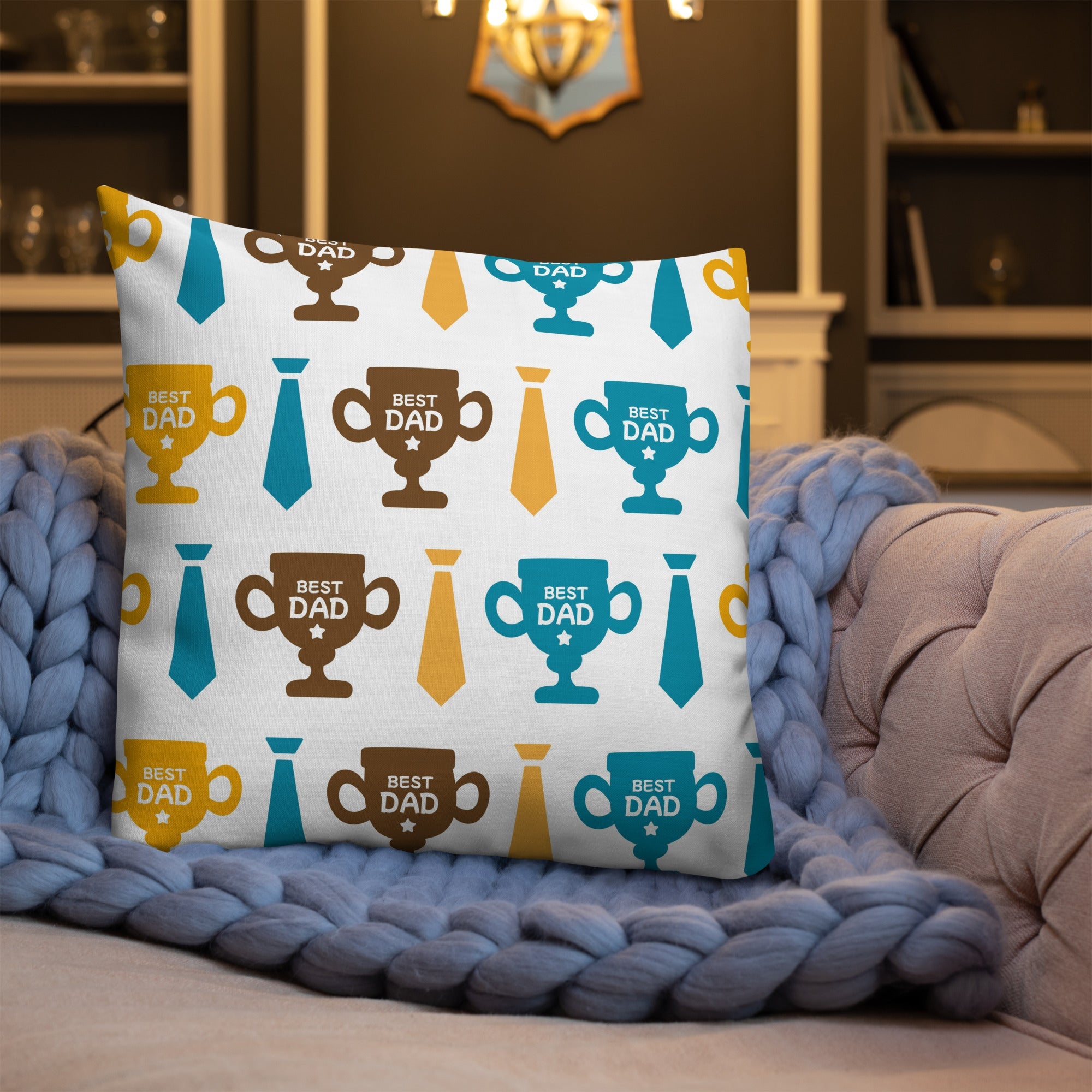 Cool Dad's Fashionably Decorative Throw Pillow