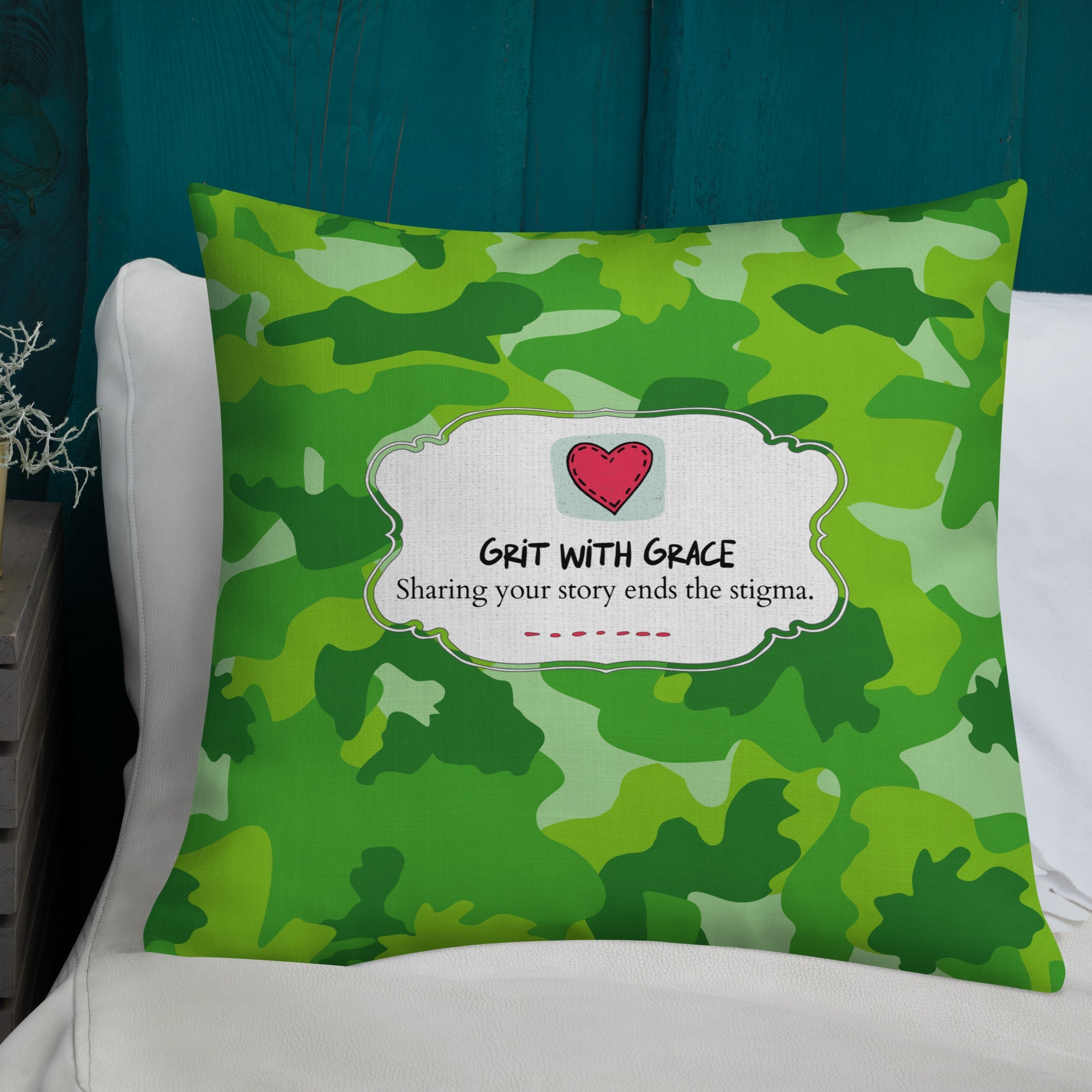 Army Enthusiast Camouflage Premium Throw Pillow