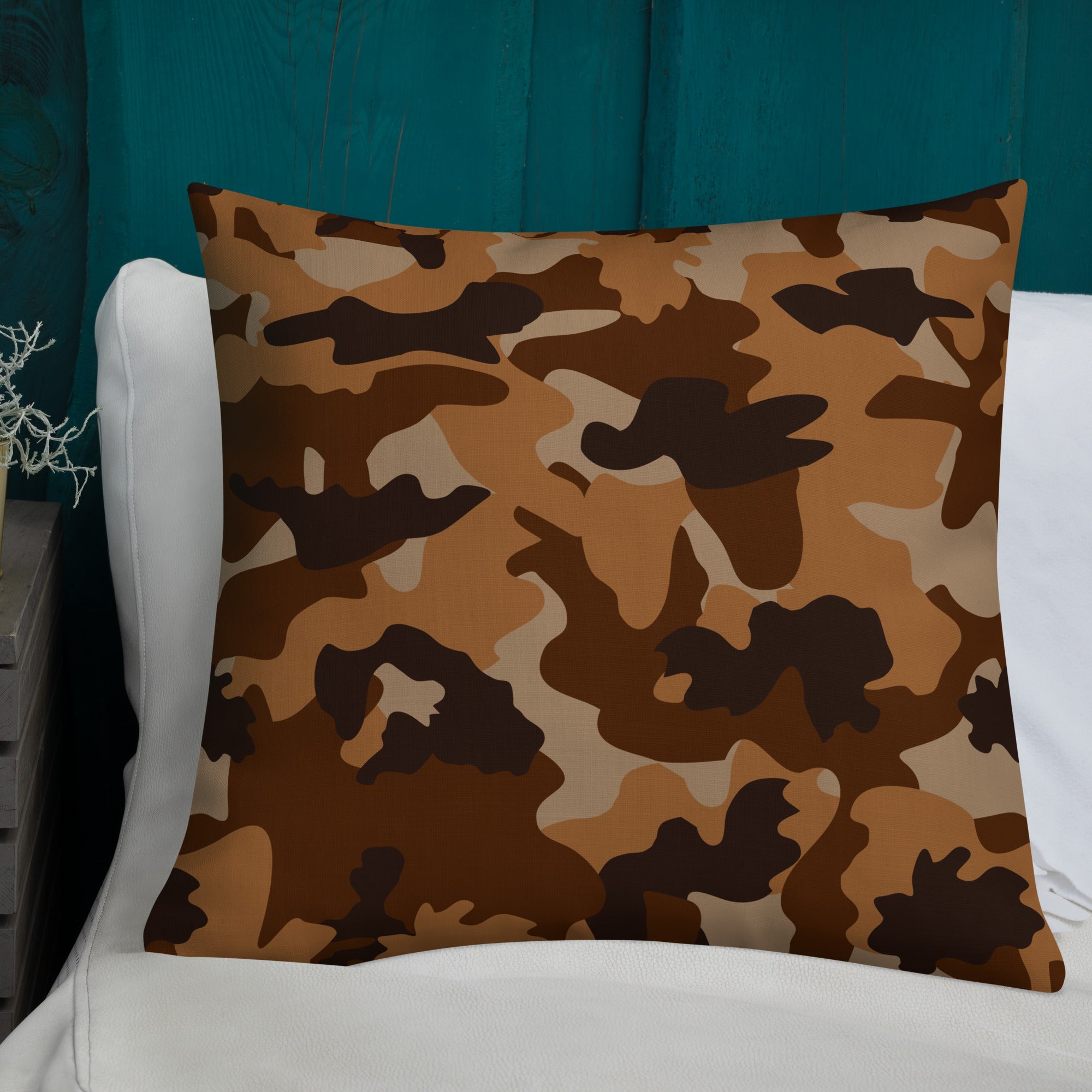 Army Enthusiast Camouflage Premium Throw Pillow