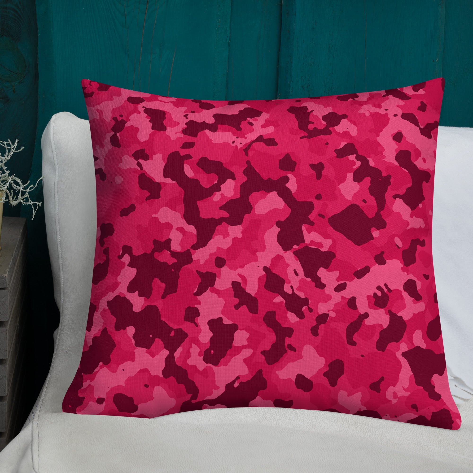 Army Enthusiast Camouflage Premium Throw Pillow