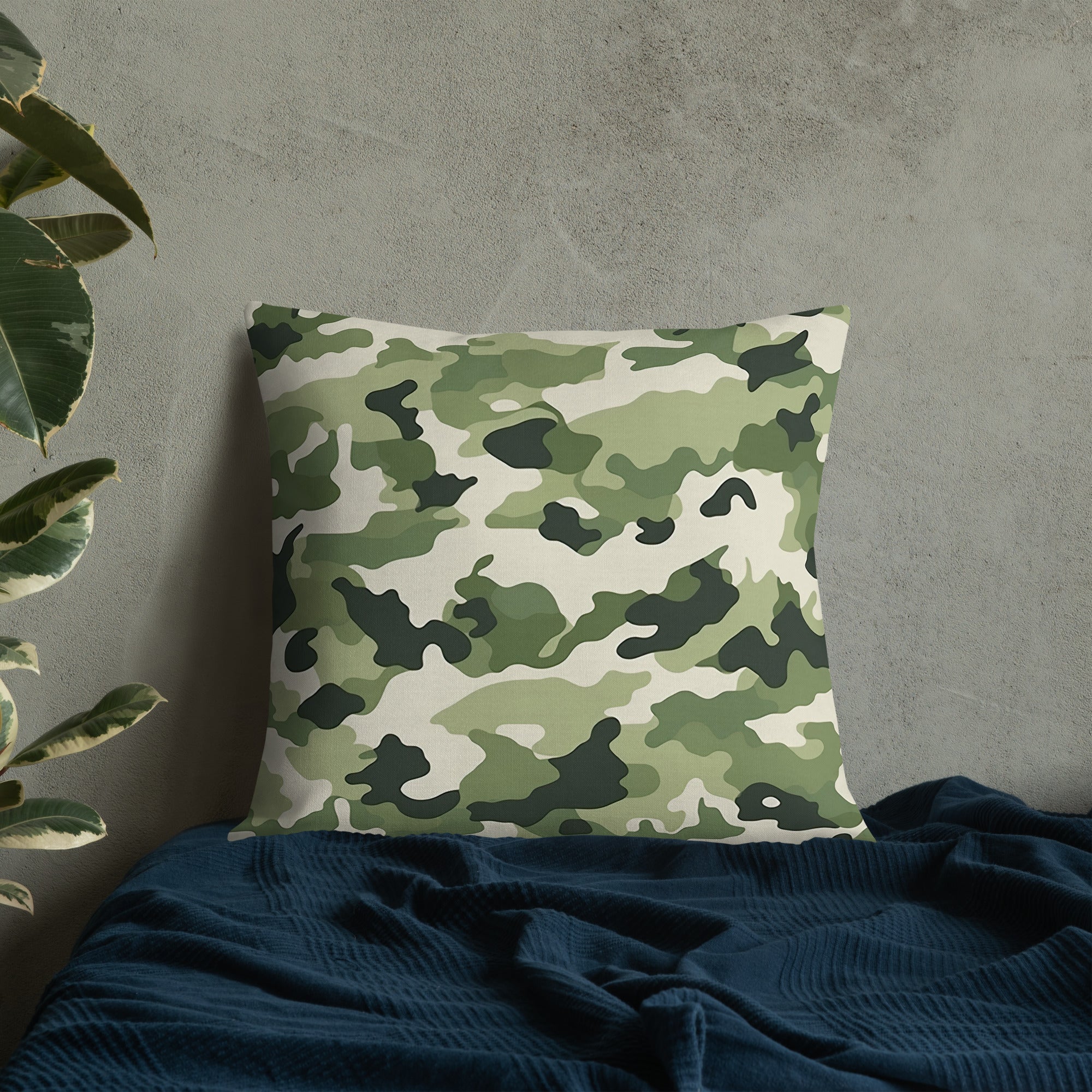 Army Enthusiast Camouflage Premium Throw Pillow