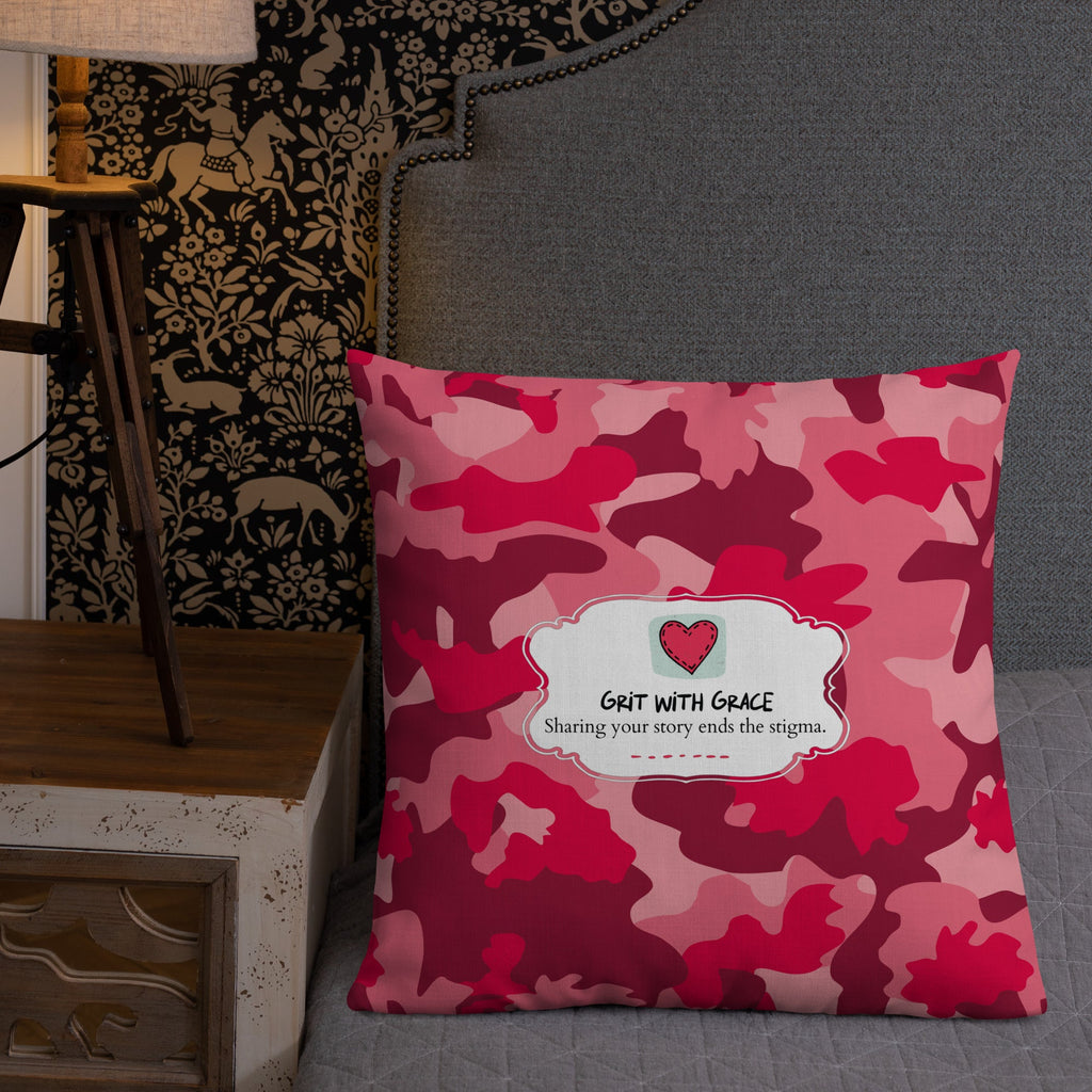 Army Enthusiast Camouflage Premium Throw Pillow