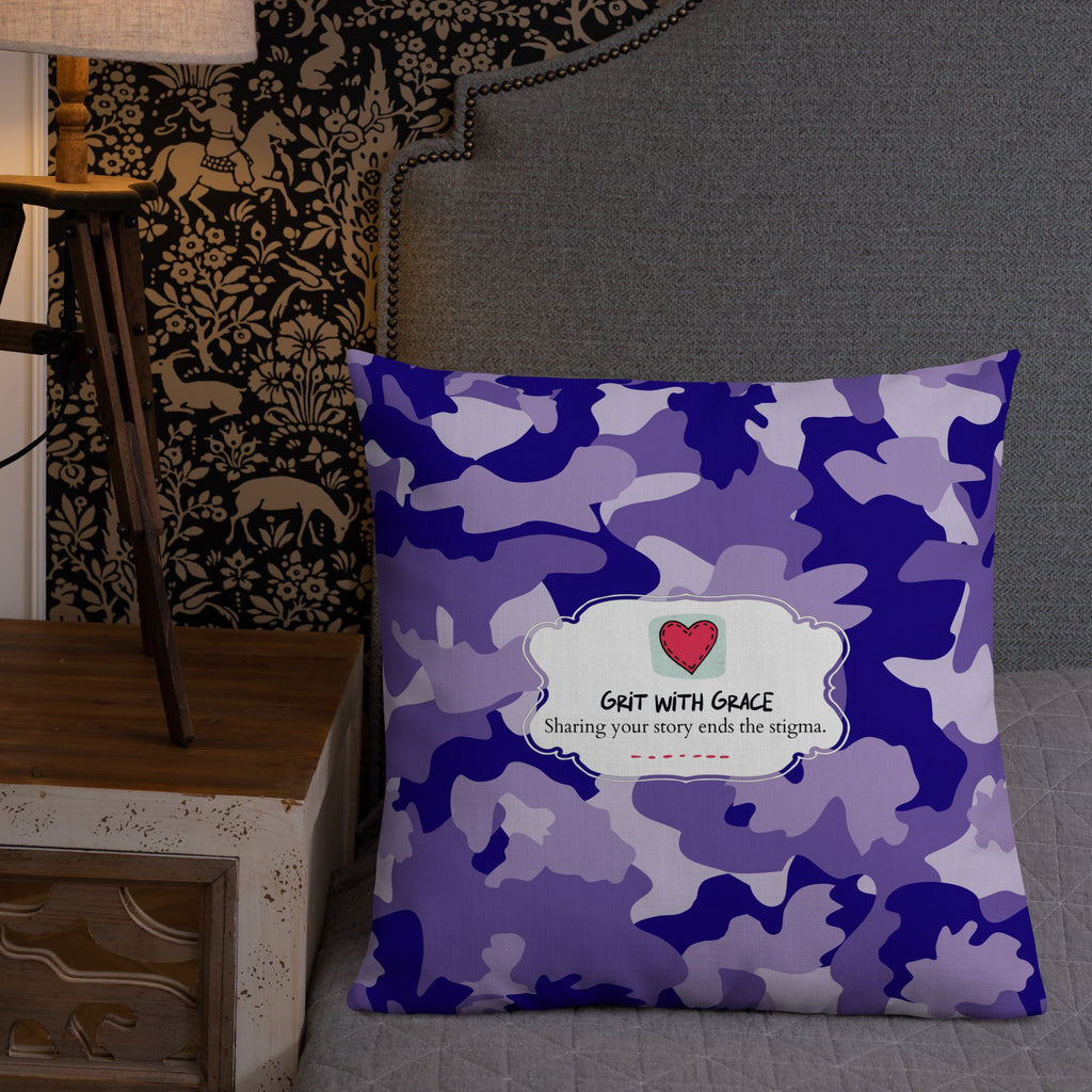 Army Enthusiast Camouflage Premium Throw Pillow