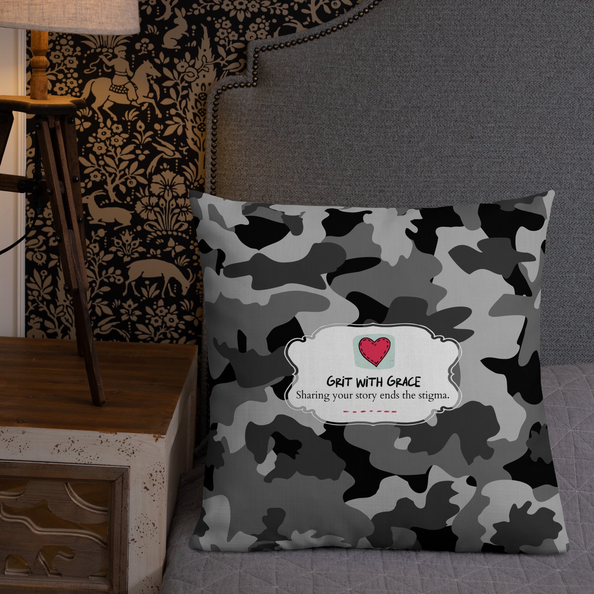 Army Enthusiast Camouflage Premium Throw Pillow