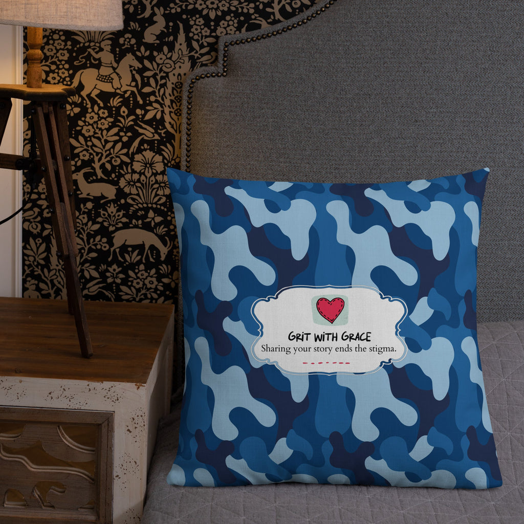 Army Enthusiast Camouflage Premium Throw Pillow