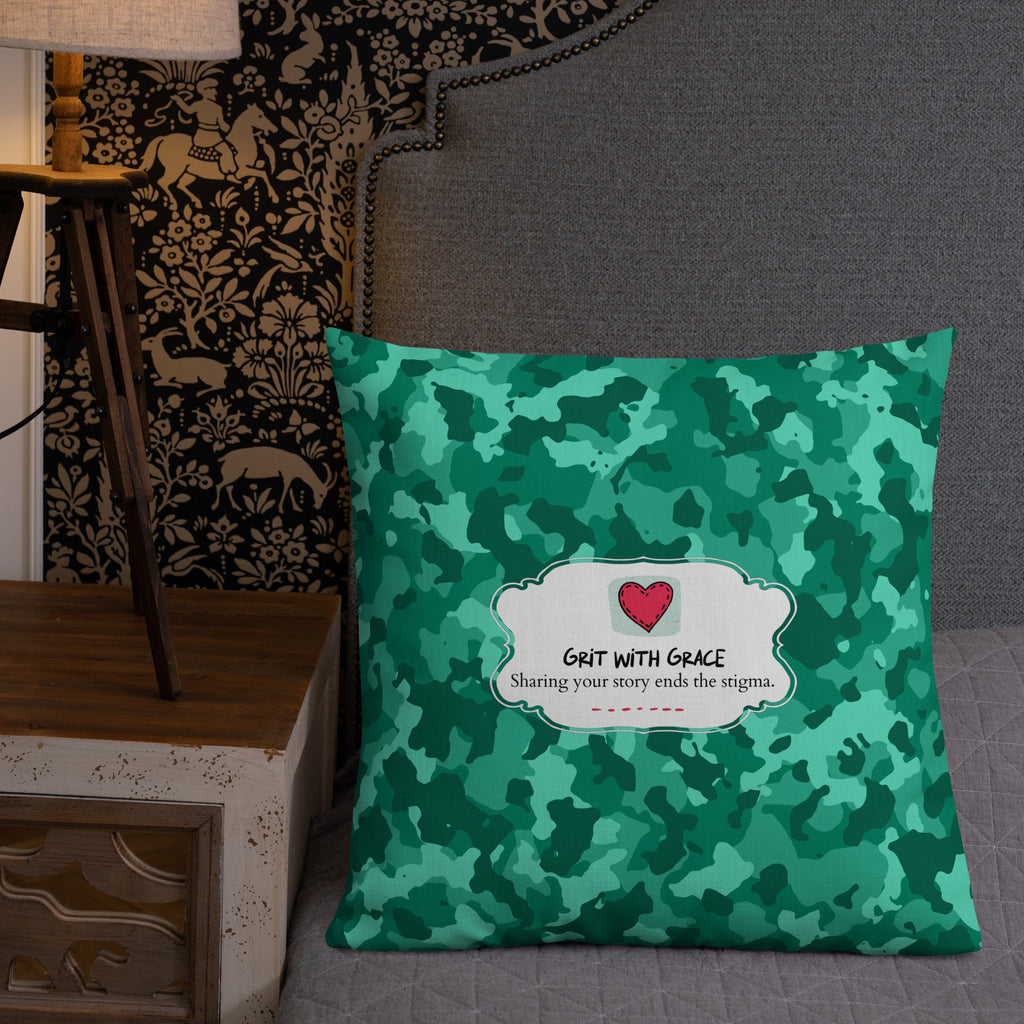 Army Enthusiast Camouflage Premium Throw Pillow