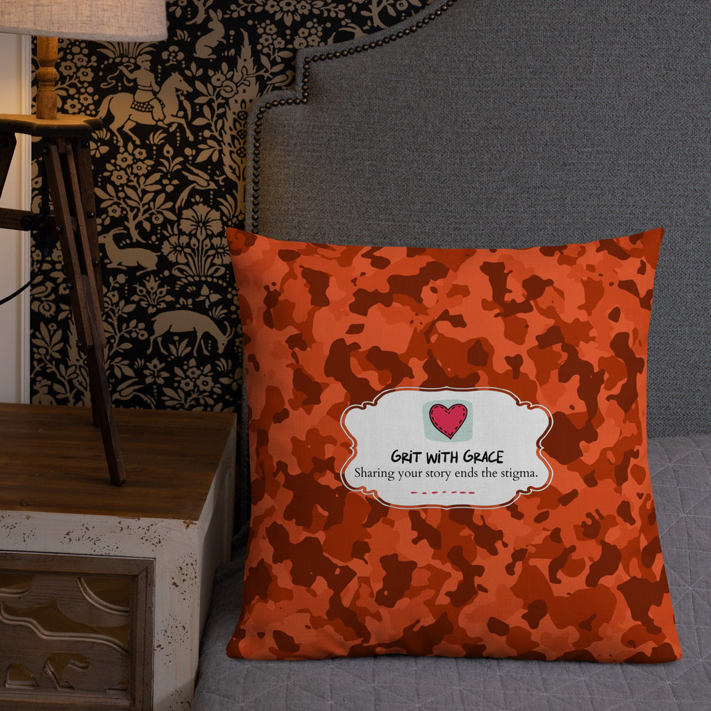 Army Enthusiast Camouflage Premium Throw Pillow