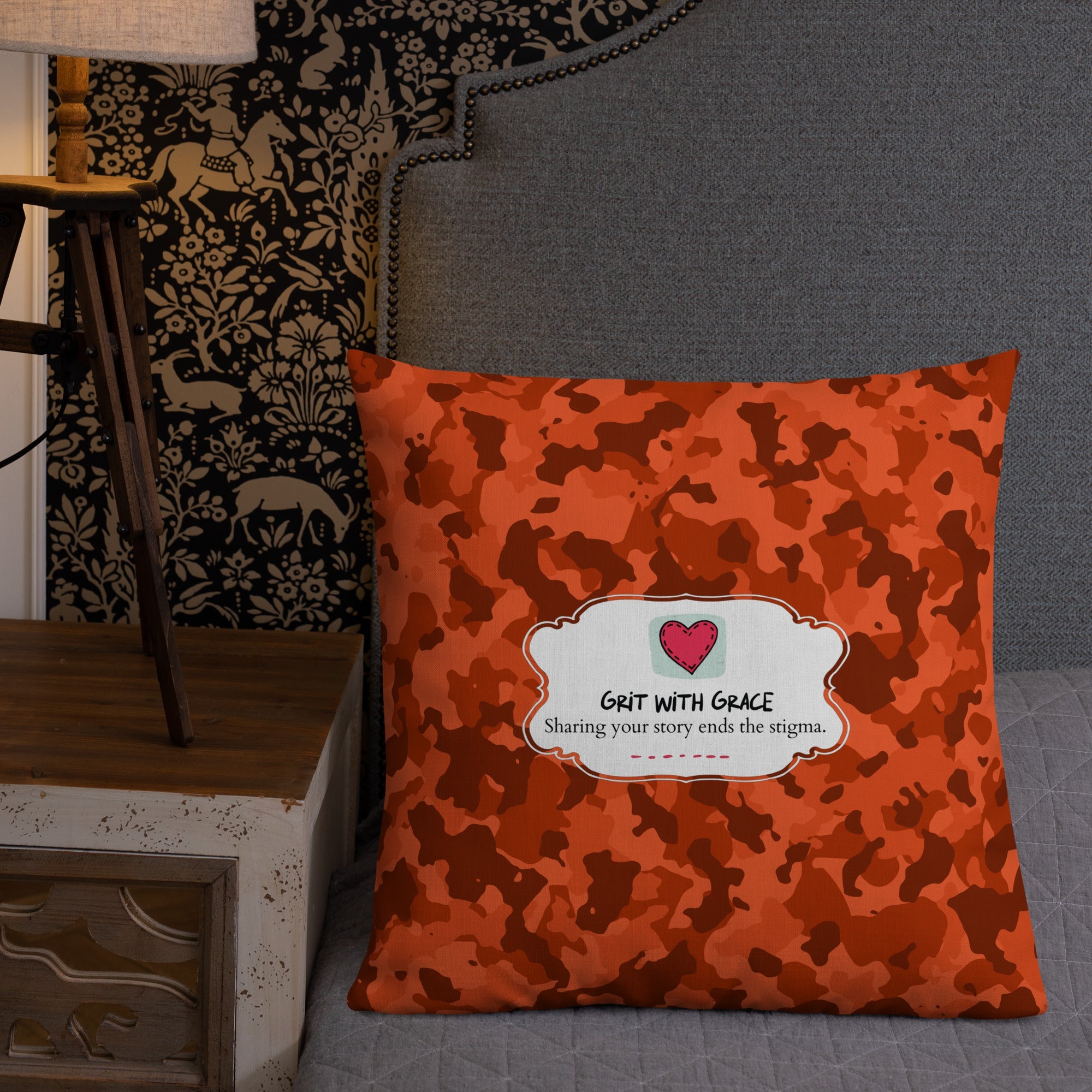 Army Enthusiast Camouflage Premium Throw Pillow