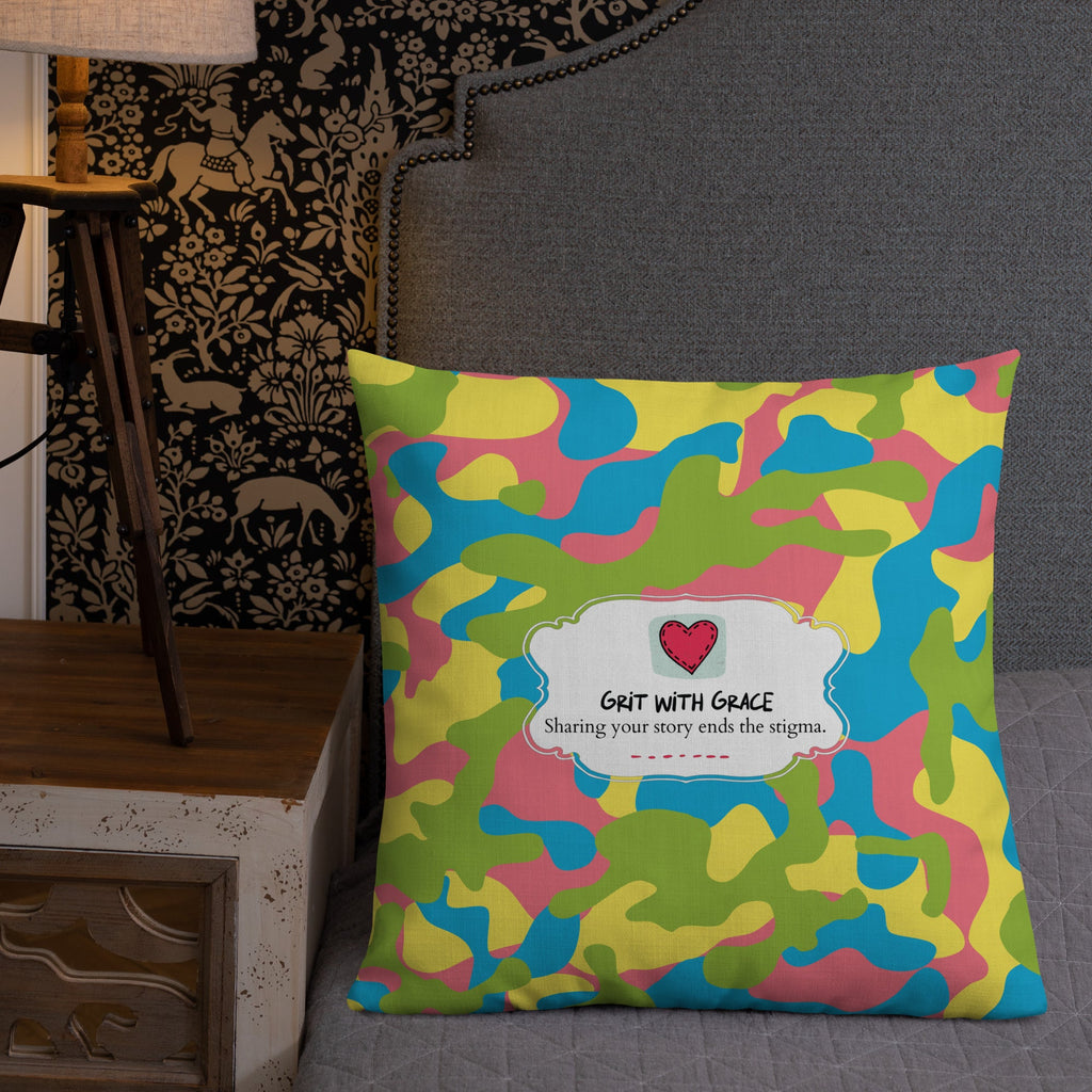 Army Enthusiast Camouflage Premium Throw Pillow