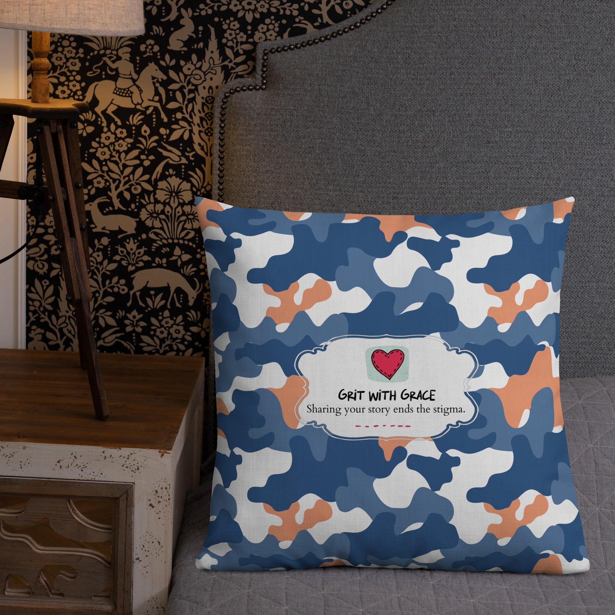 Army Enthusiast Camouflage Premium Throw Pillow