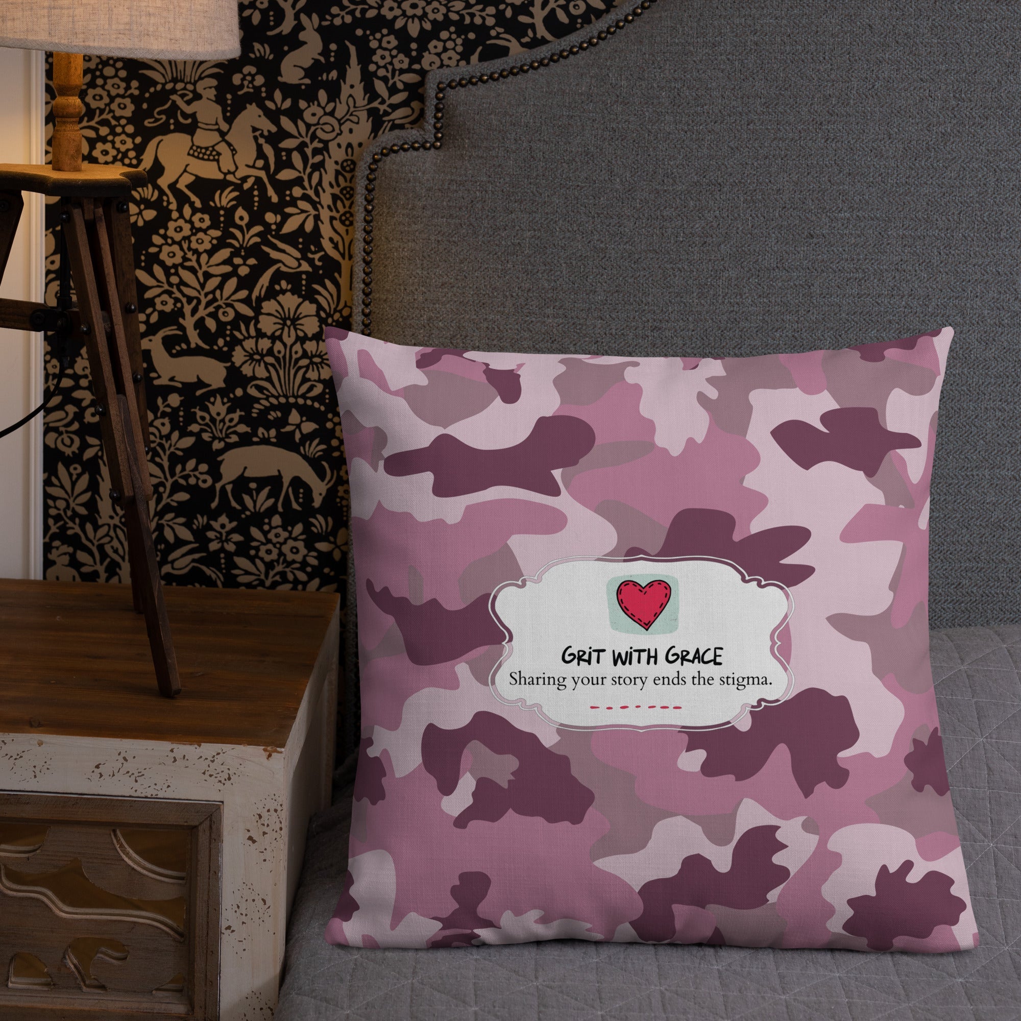 Army Enthusiast Camouflage Premium Throw Pillow