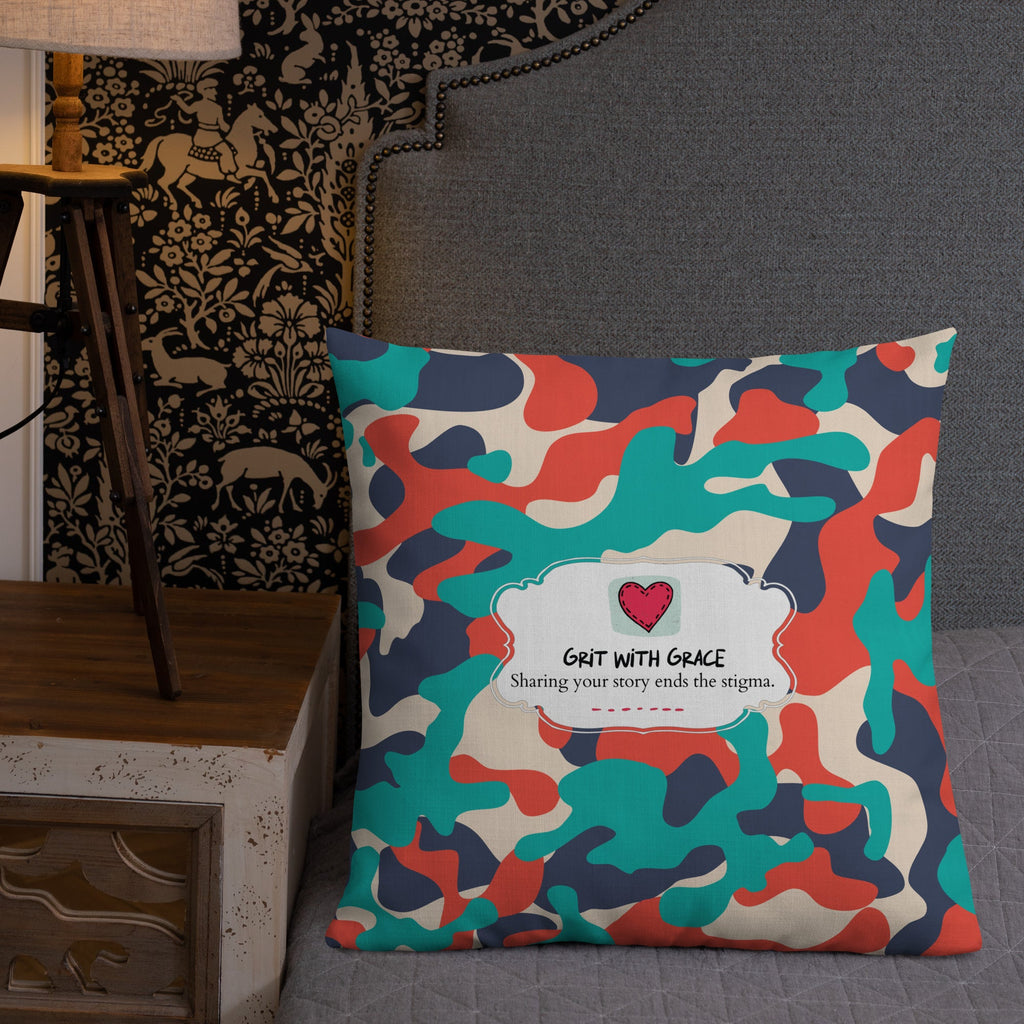 Army Enthusiast Camouflage Premium Throw Pillow