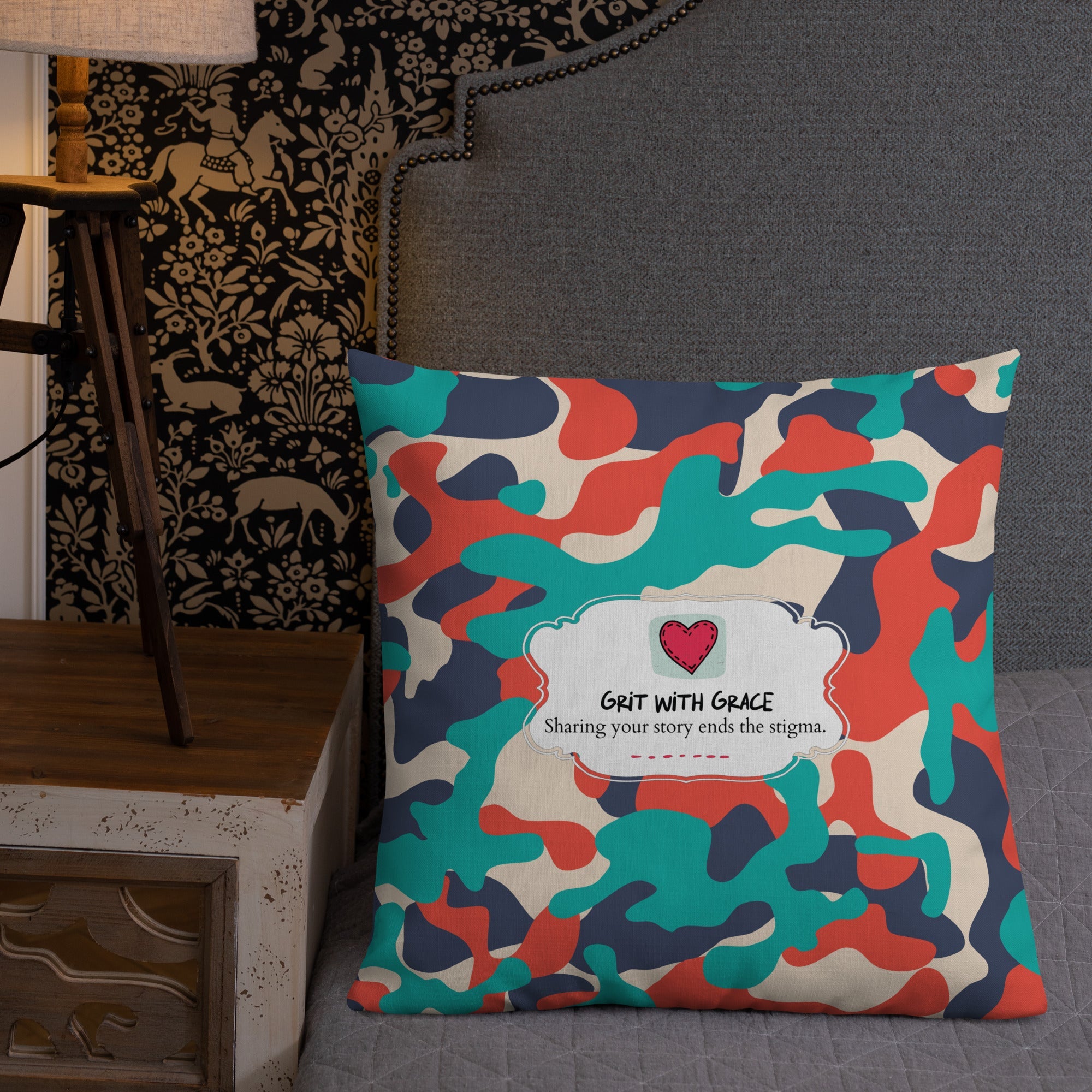 Army Enthusiast Camouflage Premium Throw Pillow