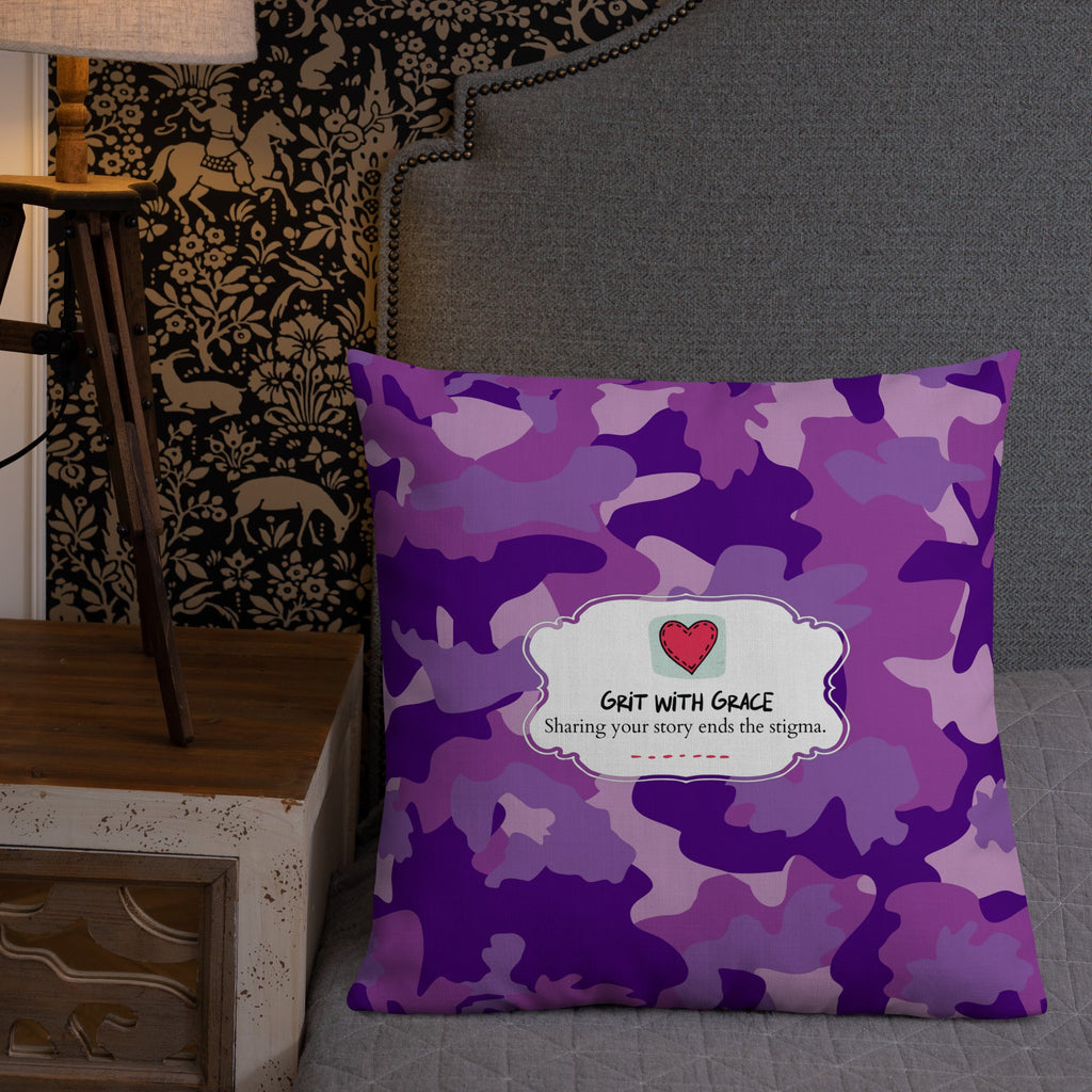 Army Enthusiast Camouflage Premium Throw Pillow