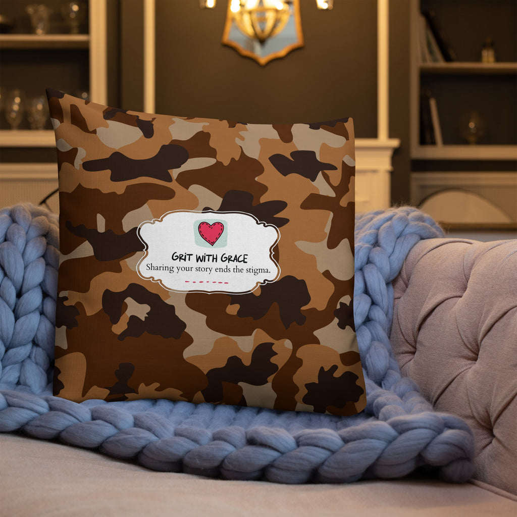 Army Enthusiast Camouflage Premium Throw Pillow
