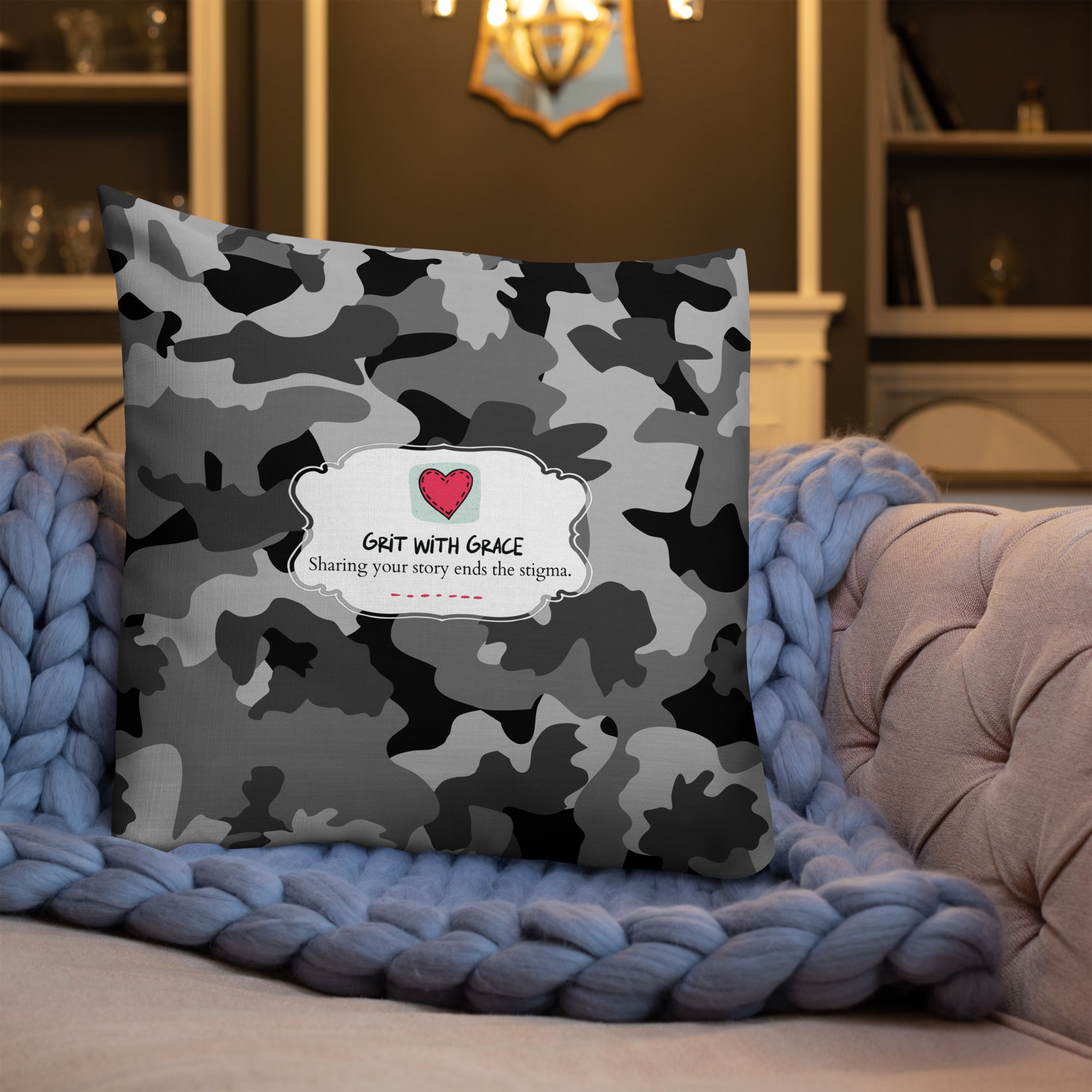 Army Enthusiast Camouflage Premium Throw Pillow