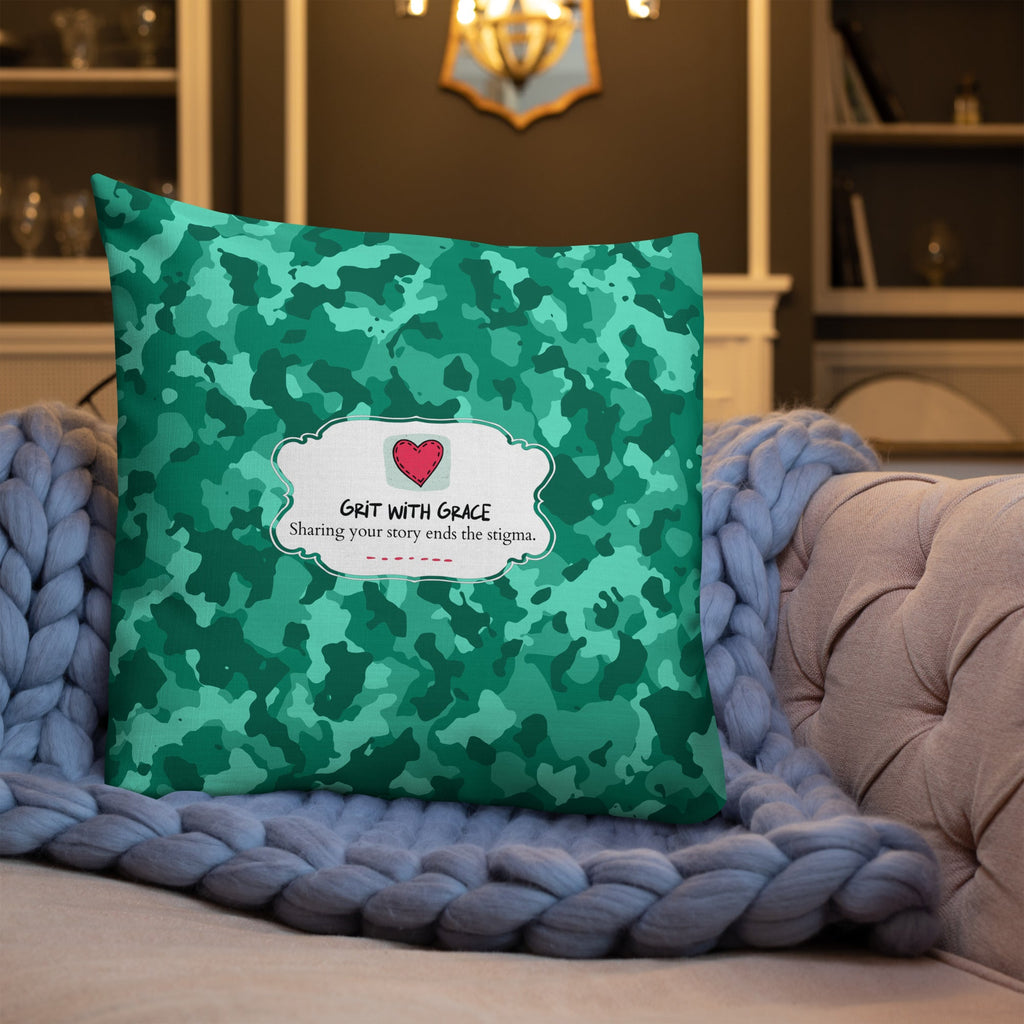 Army Enthusiast Camouflage Premium Throw Pillow