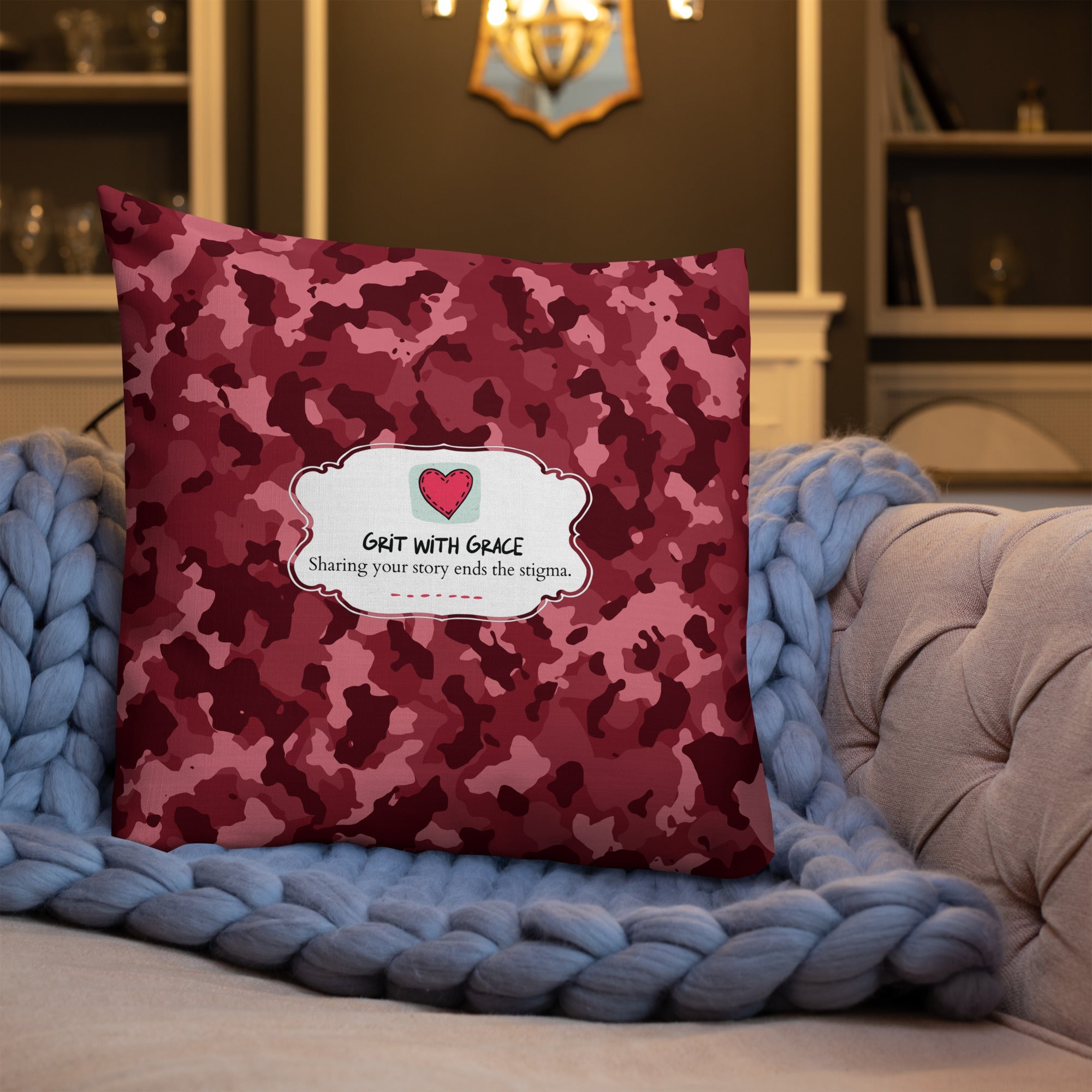 Army Enthusiast Camouflage Premium Throw Pillow