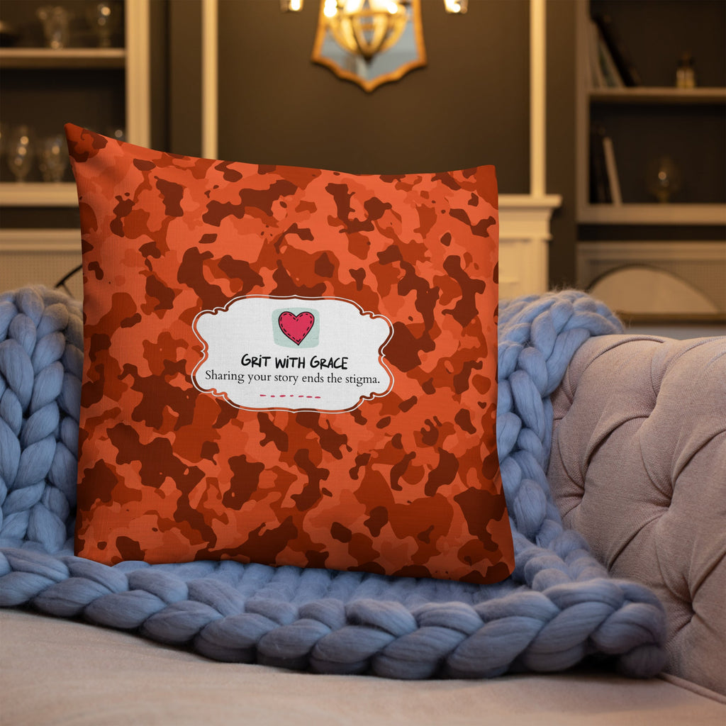 Army Enthusiast Camouflage Premium Throw Pillow