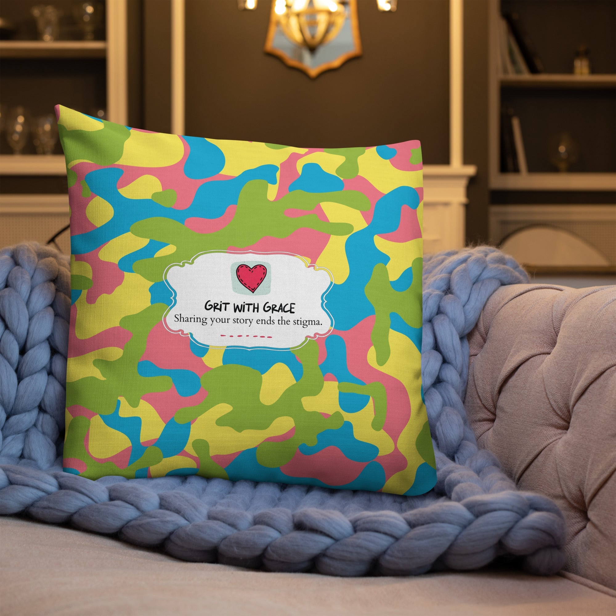 Army Enthusiast Camouflage Premium Throw Pillow