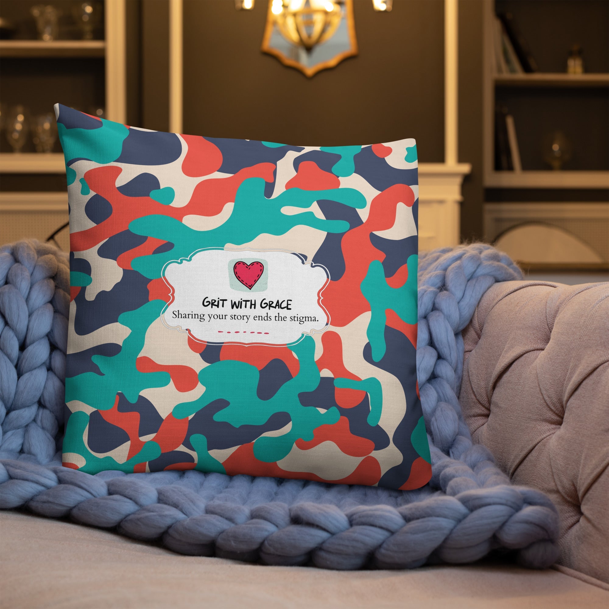 Army Enthusiast Camouflage Premium Throw Pillow