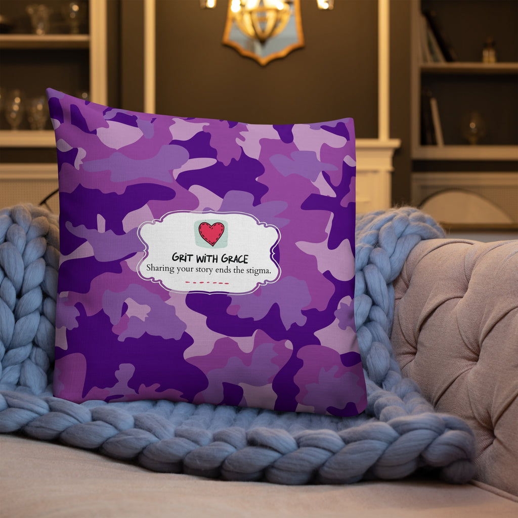 Army Enthusiast Camouflage Premium Throw Pillow