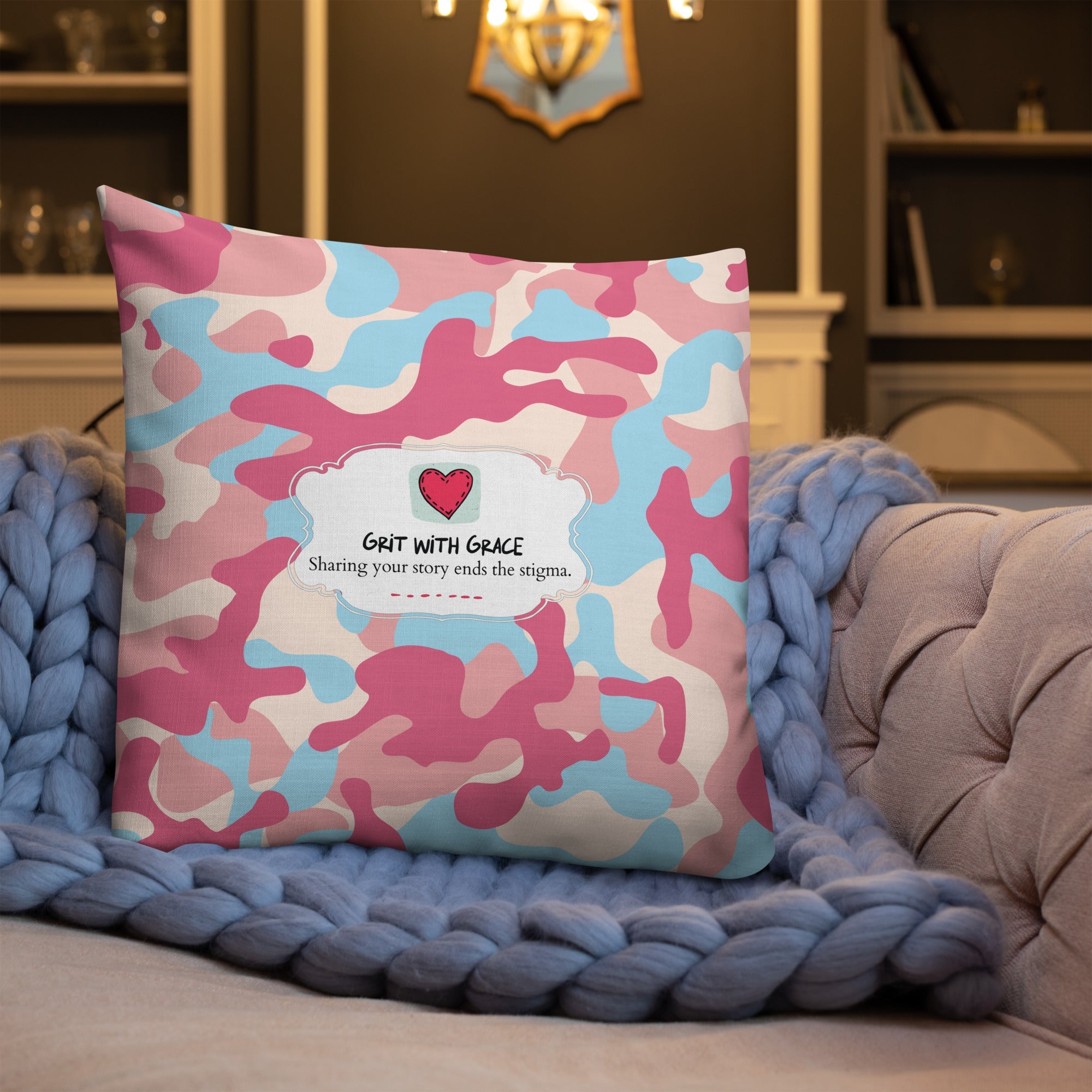 Army Enthusiast Camouflage Premium Throw Pillow