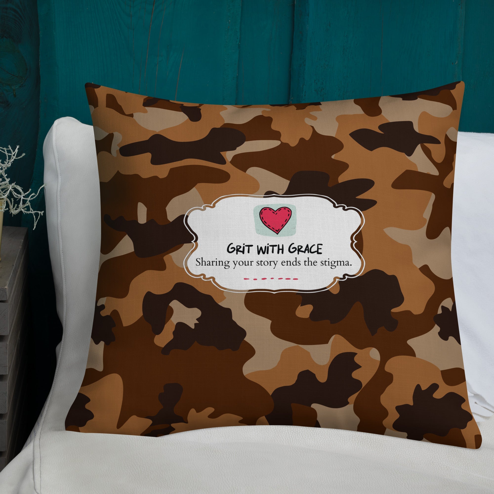 Army Enthusiast Camouflage Premium Throw Pillow