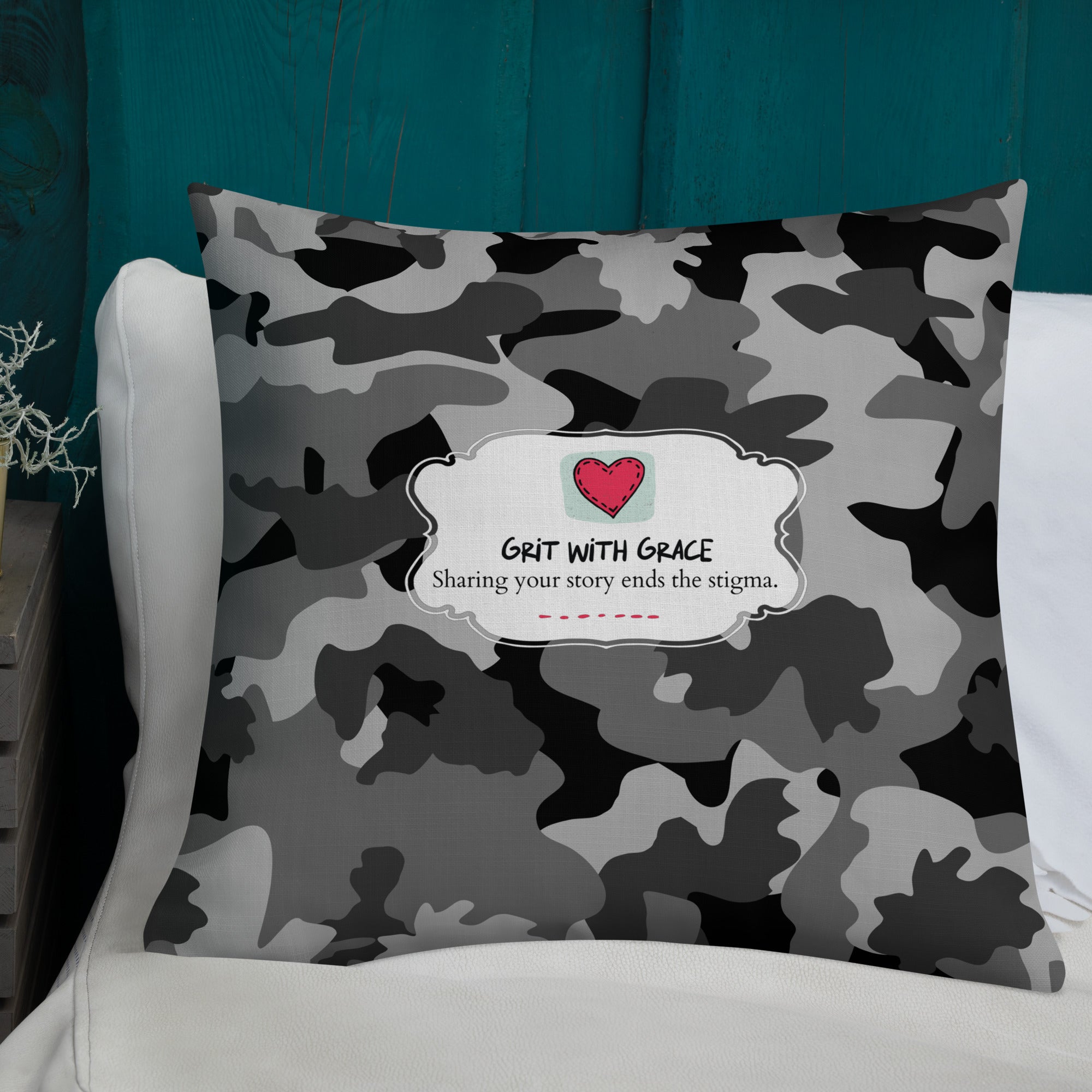 Army Enthusiast Camouflage Premium Throw Pillow