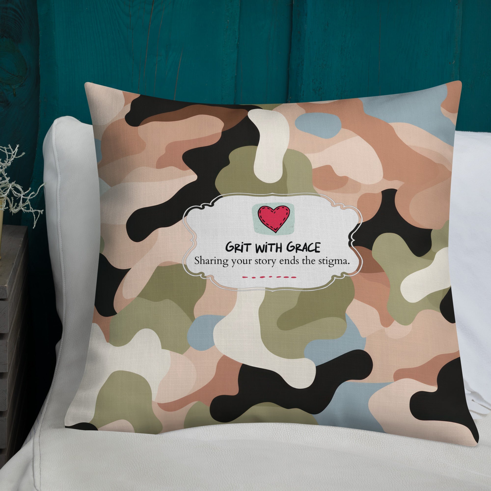Army Enthusiast Camouflage Premium Throw Pillow