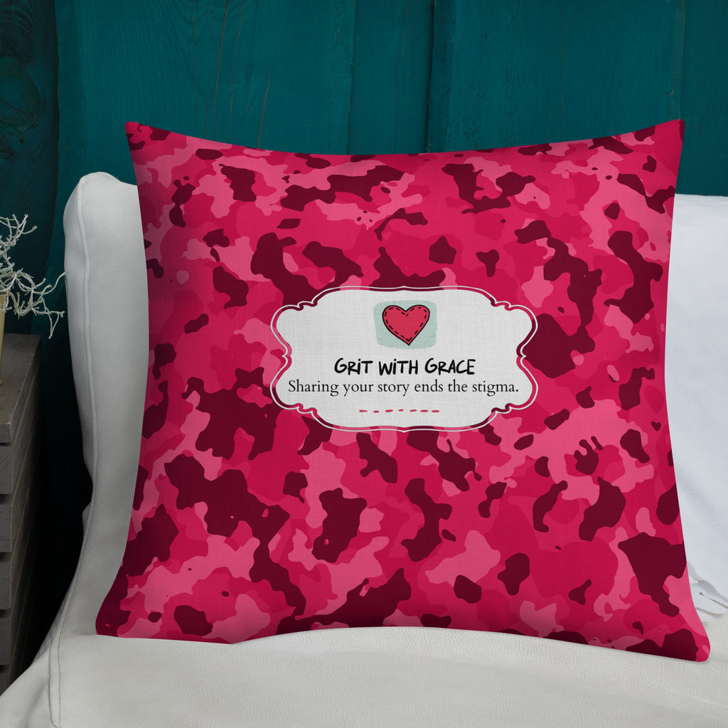 Army Enthusiast Camouflage Premium Throw Pillow