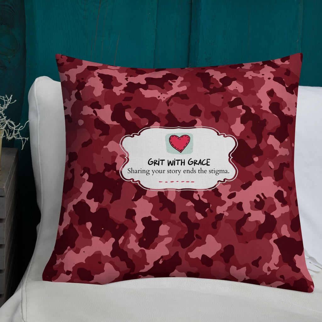 Army Enthusiast Camouflage Premium Throw Pillow