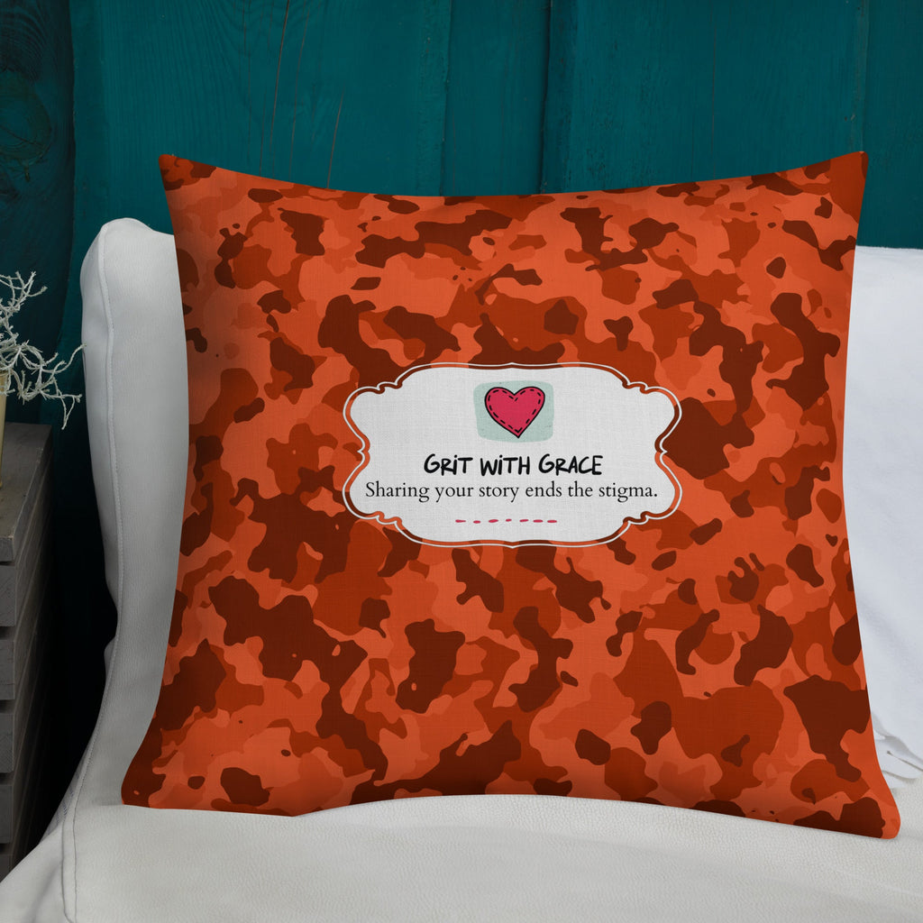 Army Enthusiast Camouflage Premium Throw Pillow