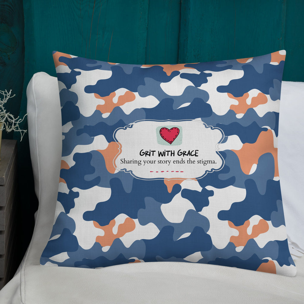 Army Enthusiast Camouflage Premium Throw Pillow