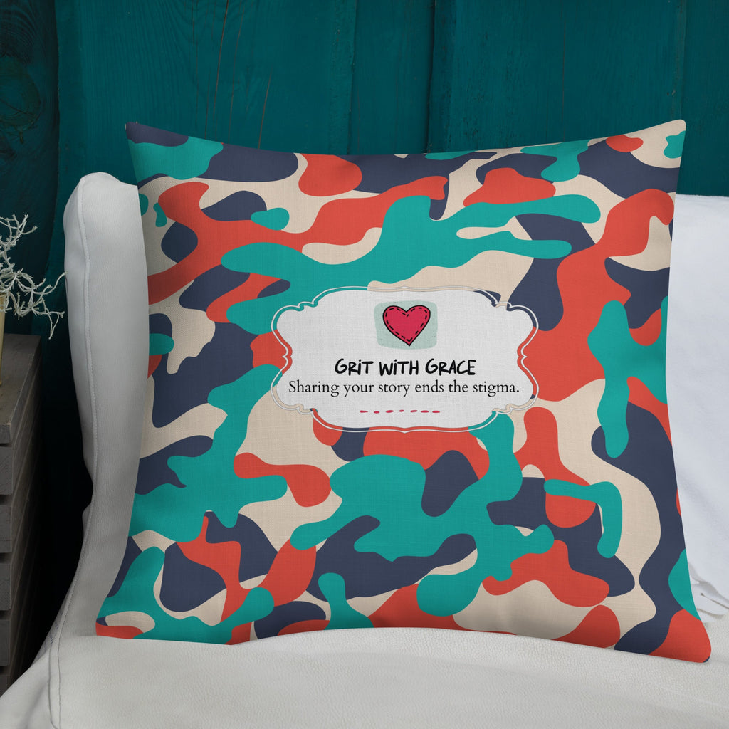 Army Enthusiast Camouflage Premium Throw Pillow