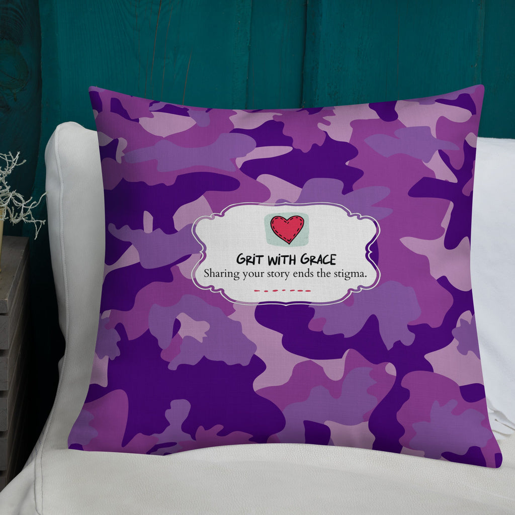 Army Enthusiast Camouflage Premium Throw Pillow