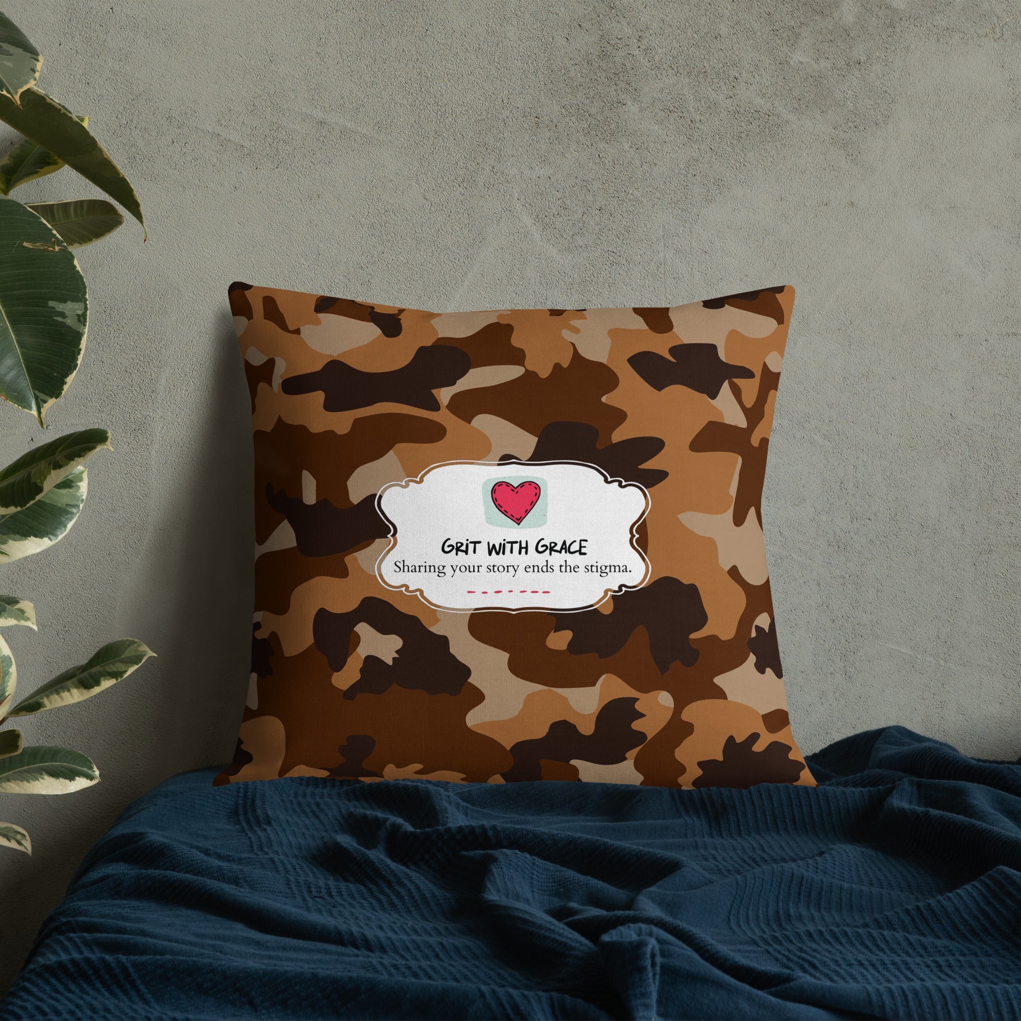 Army Enthusiast Camouflage Premium Throw Pillow