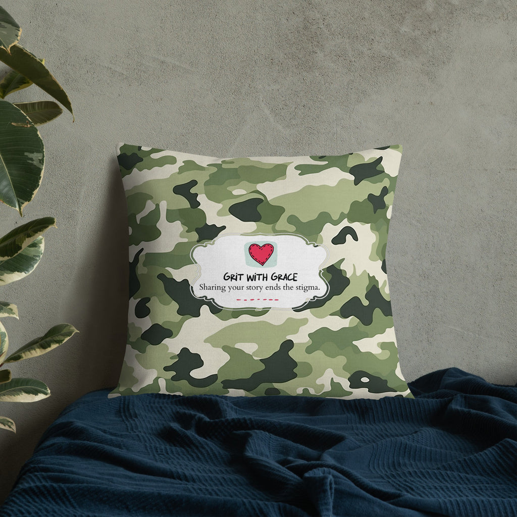 Army Enthusiast Camouflage Premium Throw Pillow