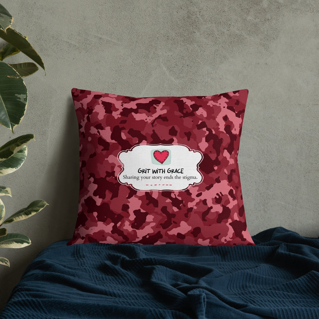 Army Enthusiast Camouflage Premium Throw Pillow
