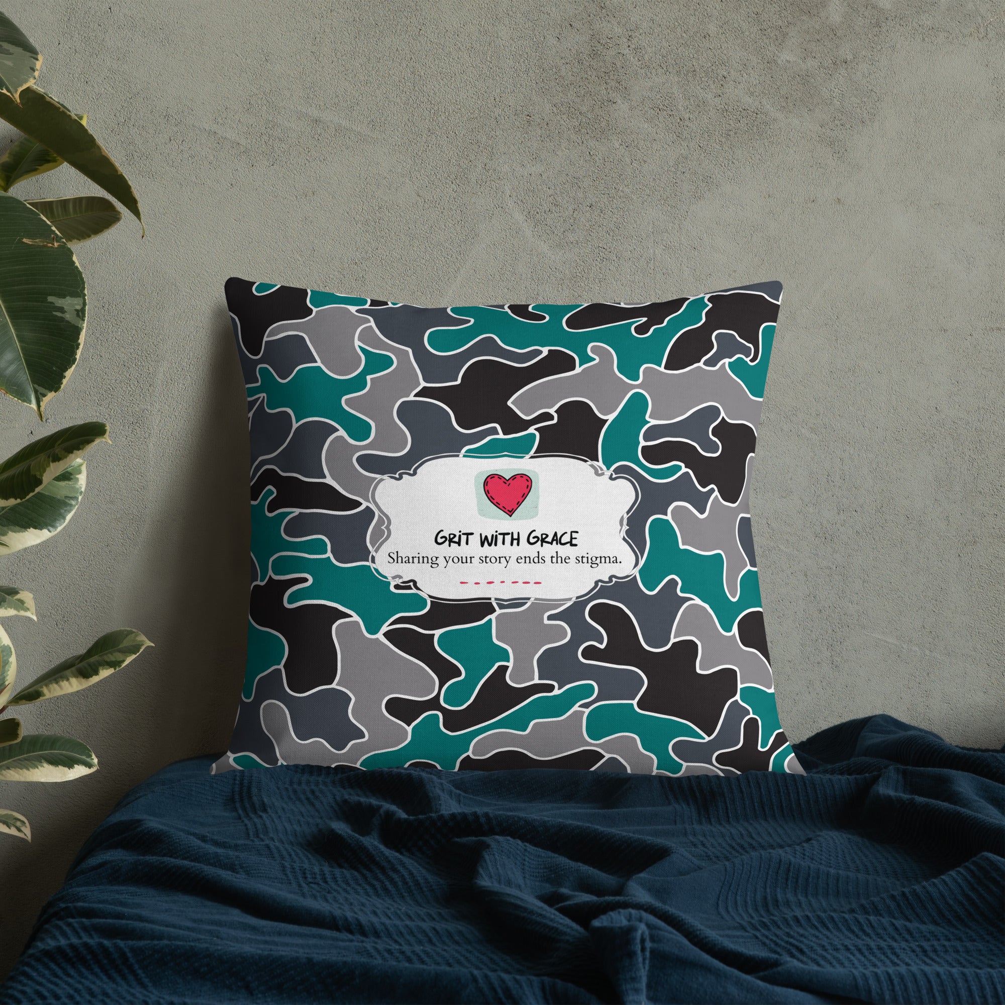 Army Enthusiast Camouflage Premium Throw Pillow