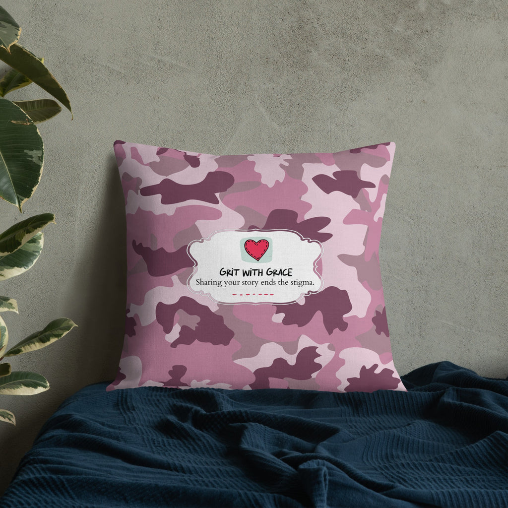 Army Enthusiast Camouflage Premium Throw Pillow