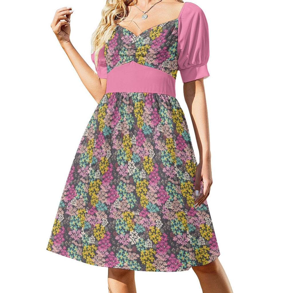 Summer Vibes Short Sleeve V Neck Lovely Dress