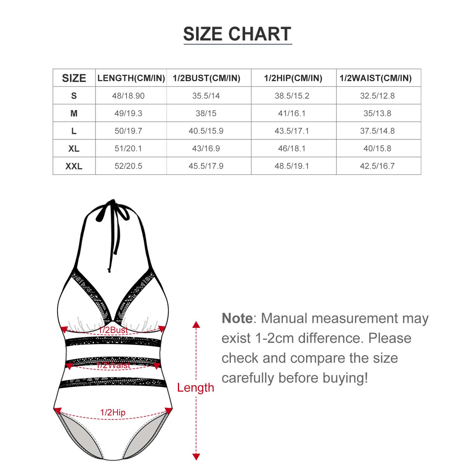 Summer Vibes Women's Halter One-Piece Swimsuits