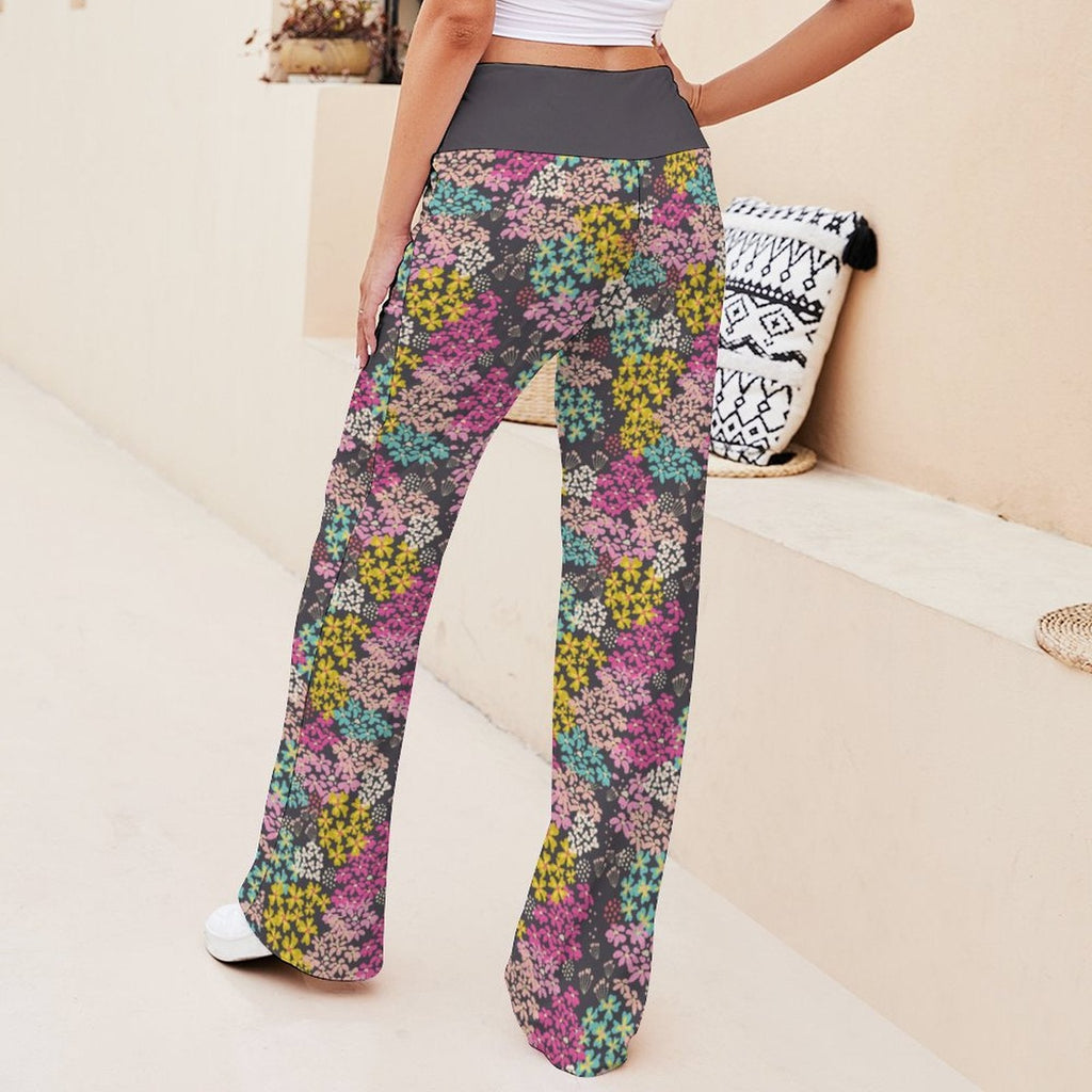 Summer Vibes Drawstring Yoga Pants with Straight Baggy