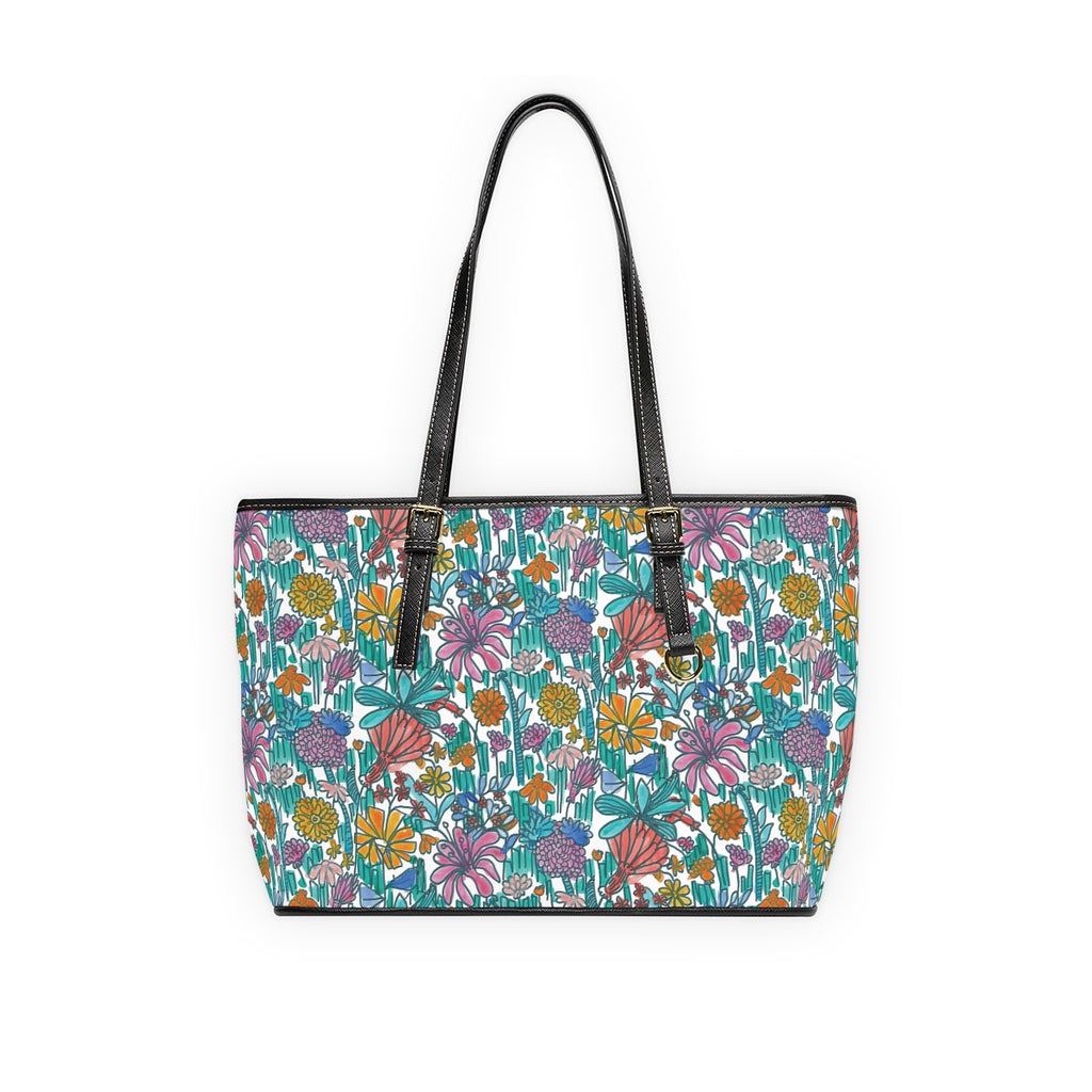 Scene Stealer Garden PU Leather Shoulder Tote