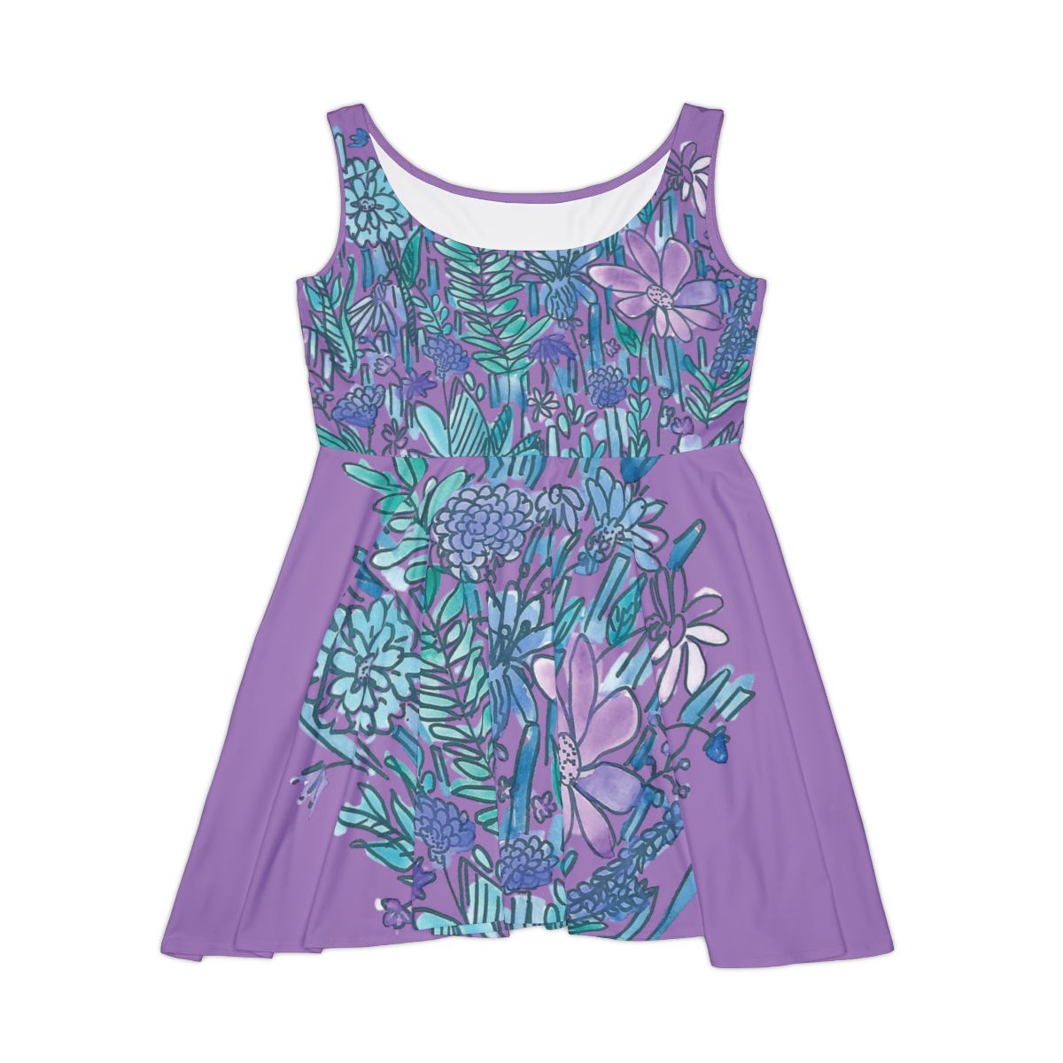 Scene Stealer Lavender Skater Dress