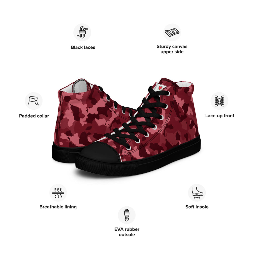 Army Enthusiast Men's High-Top Camouflage Sneakers