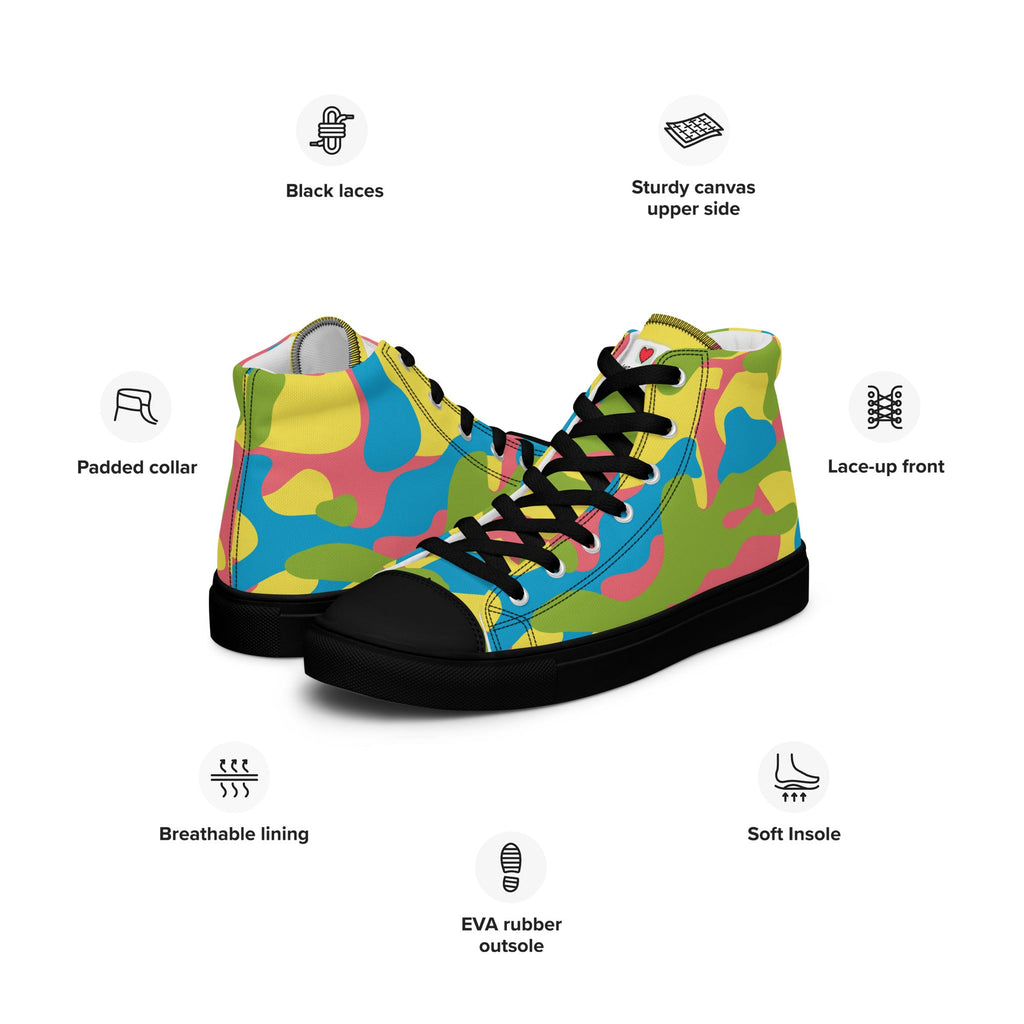 Army Enthusiast Men's High-Top Camouflage Sneakers