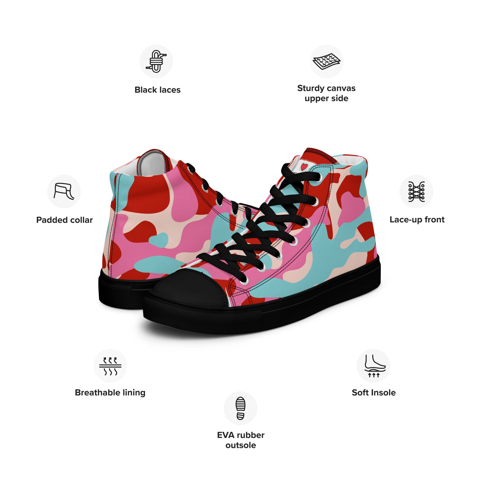 Army Enthusiast Men's High-Top Camouflage Sneakers