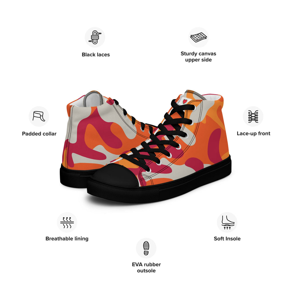 Army Enthusiast Men's High-Top Camouflage Sneakers